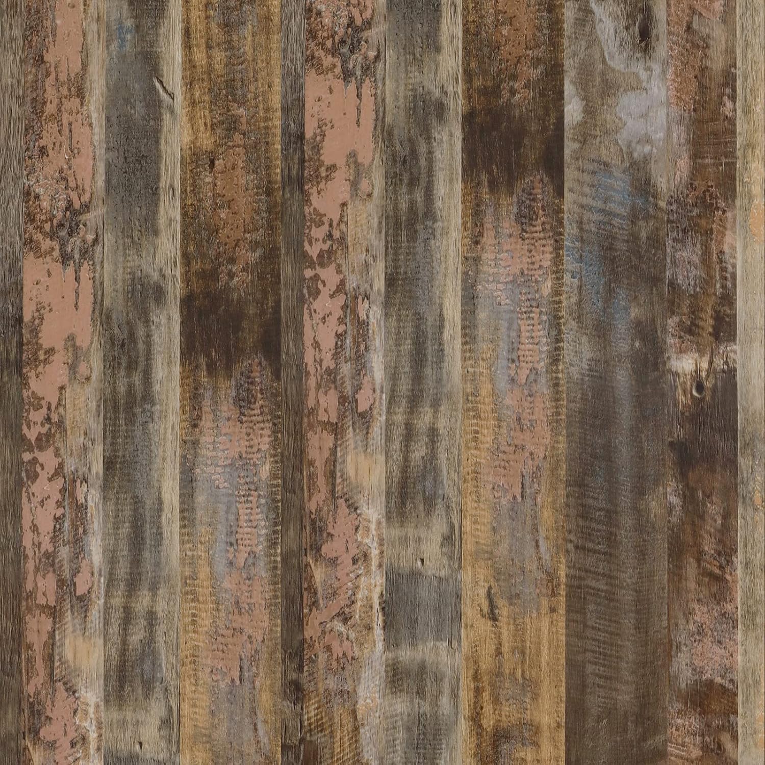 CHIHUT 17.7"x100" Brown Wood Wallpaper Peel and Stick Shiplap Contact Paper for