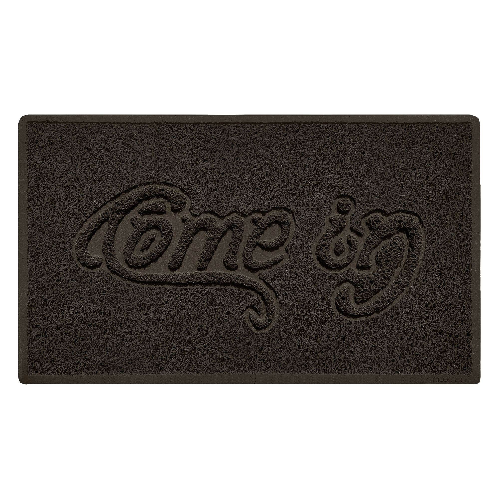 Nicoman COME-IN Embossed Shape Door Mat Dirt-Trapper Jet-Washable Doormat-(Use Outdoor ONLY)- (75x44cm/29.5x17.3inches, Medium) Brown