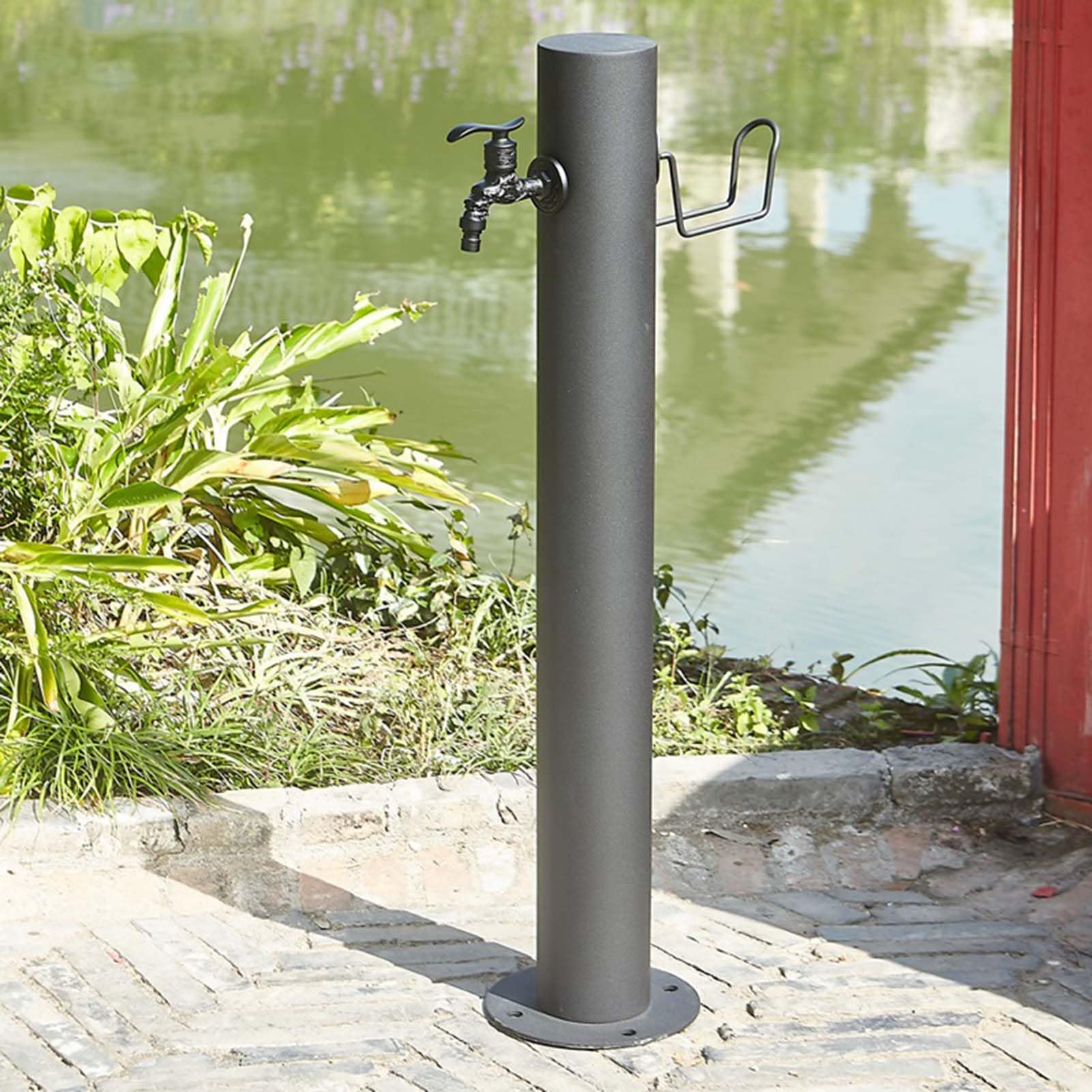 BHGFYXBS Stainless Steel Freestanding Garden Water Column With Faucet - Freeze Crack Vertical Water Column Outdoor Hose Stand For Car Washing And Watering,size_name-20.5 * 86cm kit A