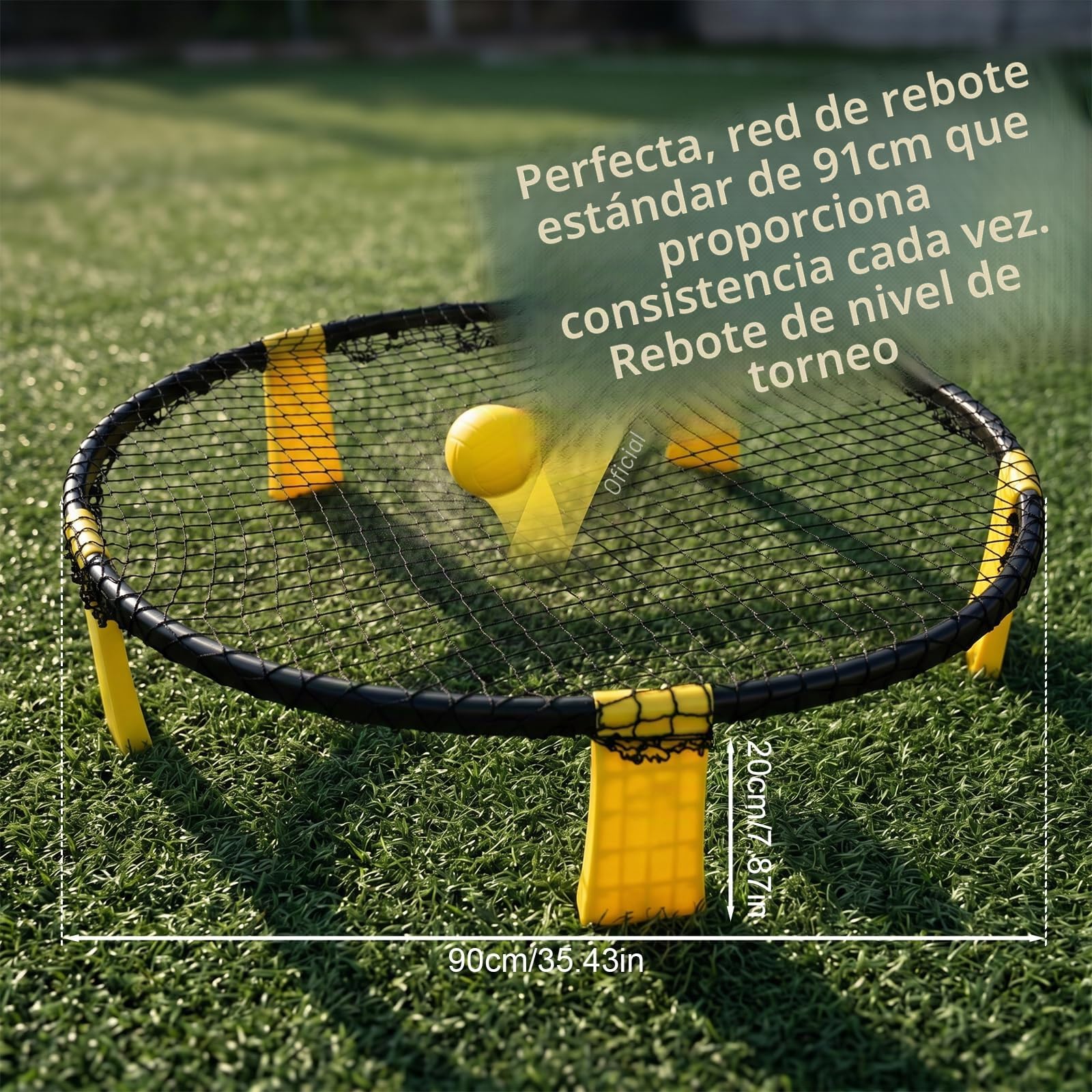 Set Completo de roundnet para Adultos, Incluye 2 Pelotas y Bomba de Aire