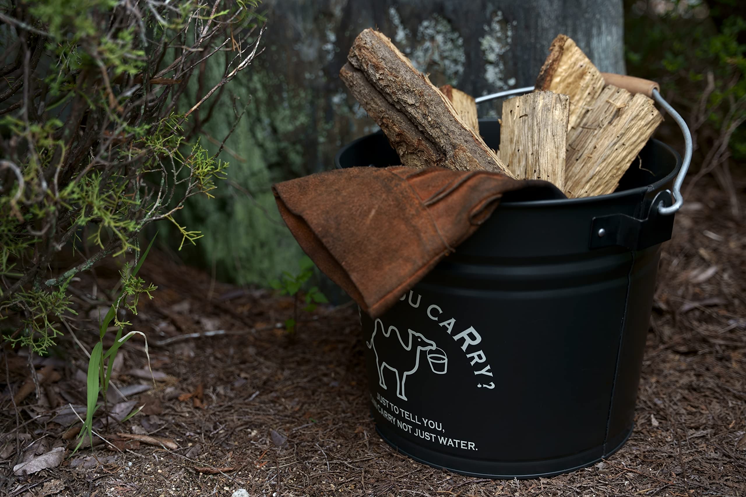 Onoe Bucket Black 2.3 gal (11 L) (Thick 0.02 fl oz (0.4 mm), Chic Black Model, for Outdoor Use, for Outdoor Use, Interior Goods, Diameter 11.0 x Bottom Diameter 9.4 x Depth 9.1 inches (28.0 x 24.0 x