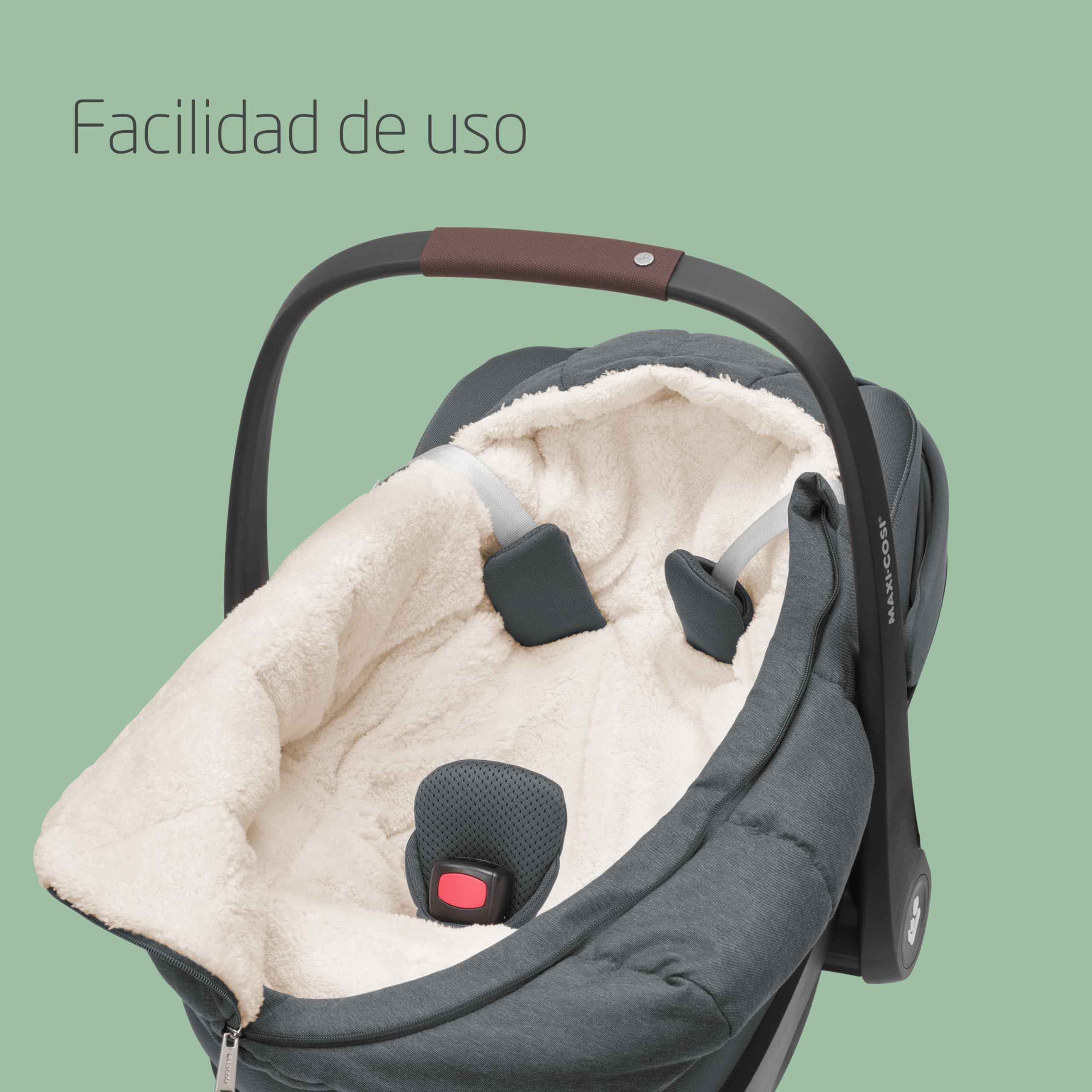 Maxi-Cosi Saco Silla Coche, Saco Cubrepiés Bebé, Comodidad, Fácil y Seguro, Tejidos Suaves y Resistentes, Lavable en Lavadora, Compatible con Sillas Coche Bebé Maxi-Cosi, Twillic Graphite