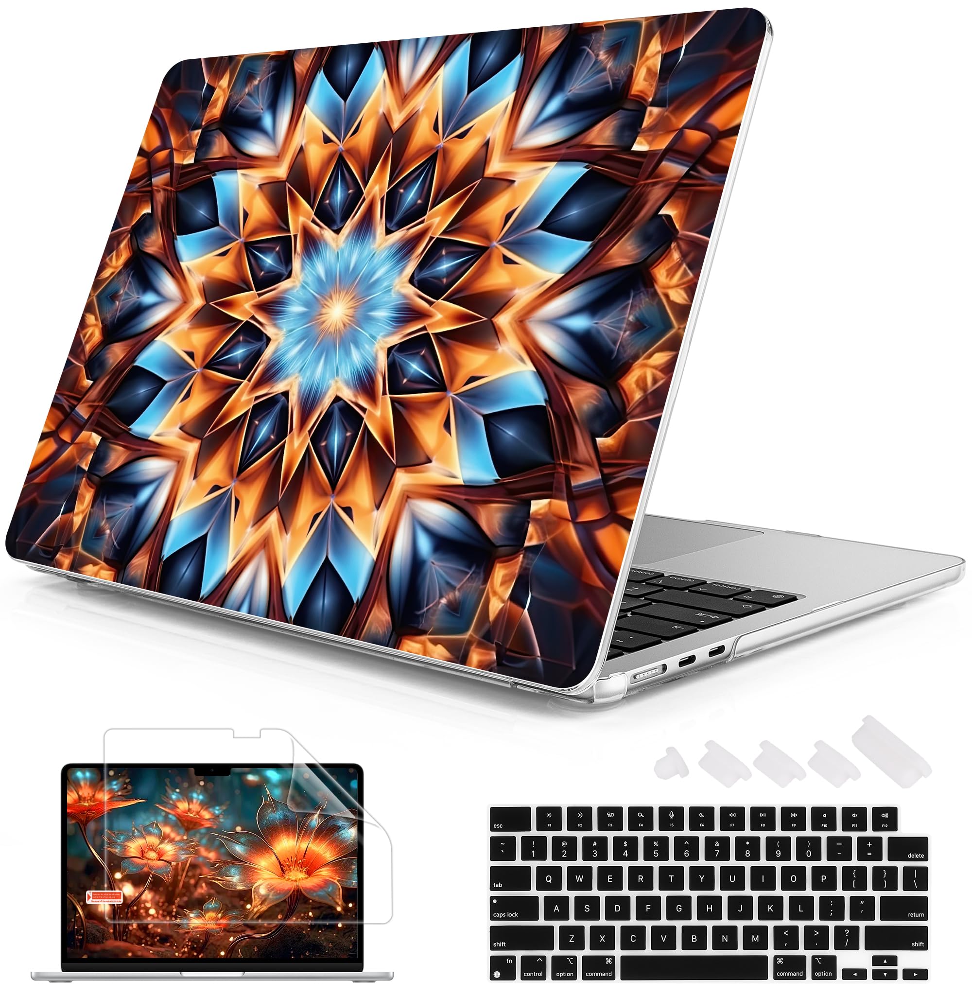 Mektron Case for 2025 MacBook Air 13-inch M4 Laptop A3240 with 13.6-inch Liquid Retina Display,Compatible with 2024 2022 M3/M2 MacBook Air 13" Hard Shell Cover,Fit Model A3113 A2681,C270