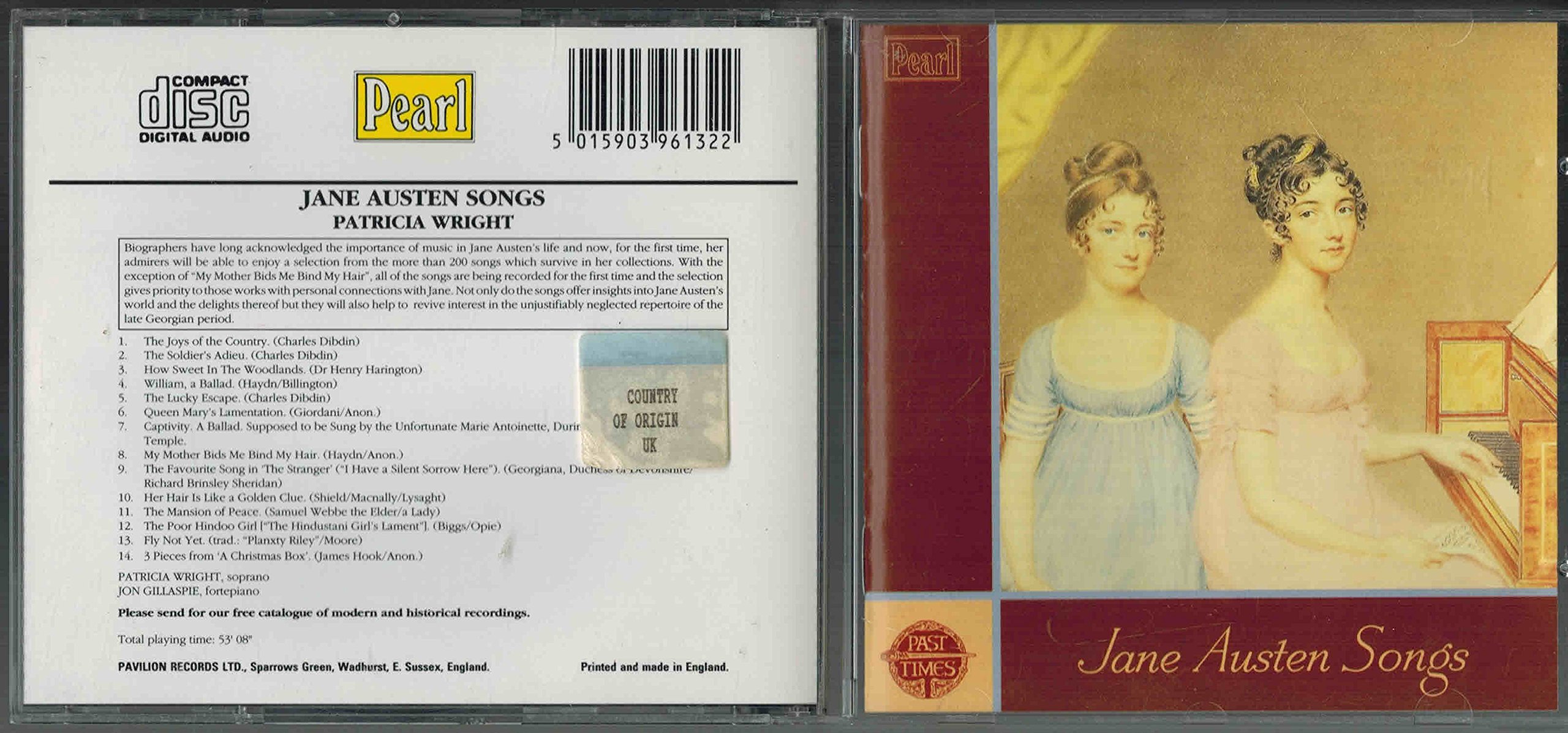 Jane Austen Songs [Audio CD]