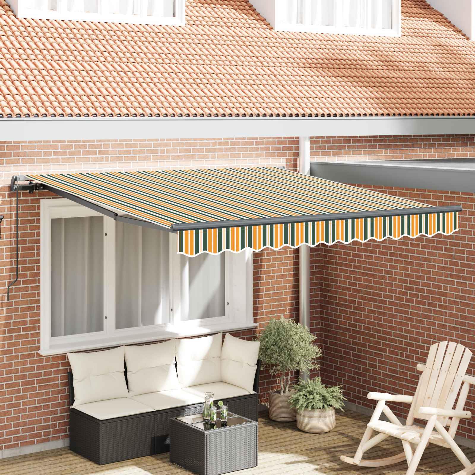 Toldo extensible de 300 x 250 cm para crear sombra fresca en la terraza y el jardín de casa