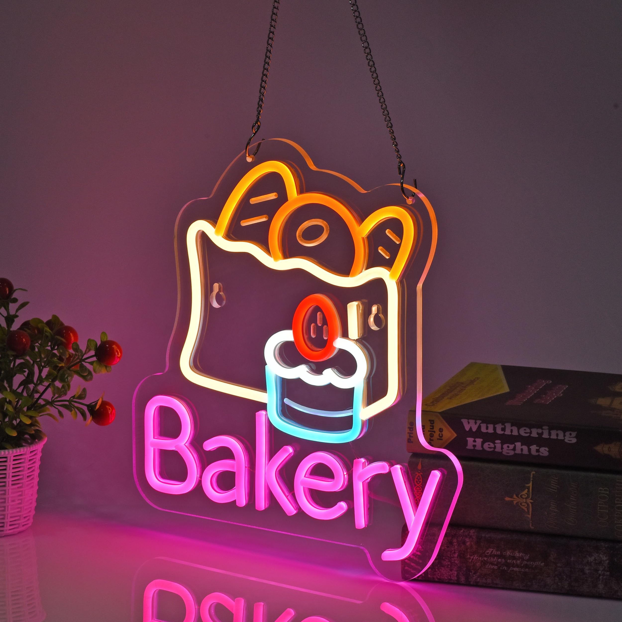 Amazon | JOMOBUTY ネオンサイン Bakery ベーカリー 多階段調光