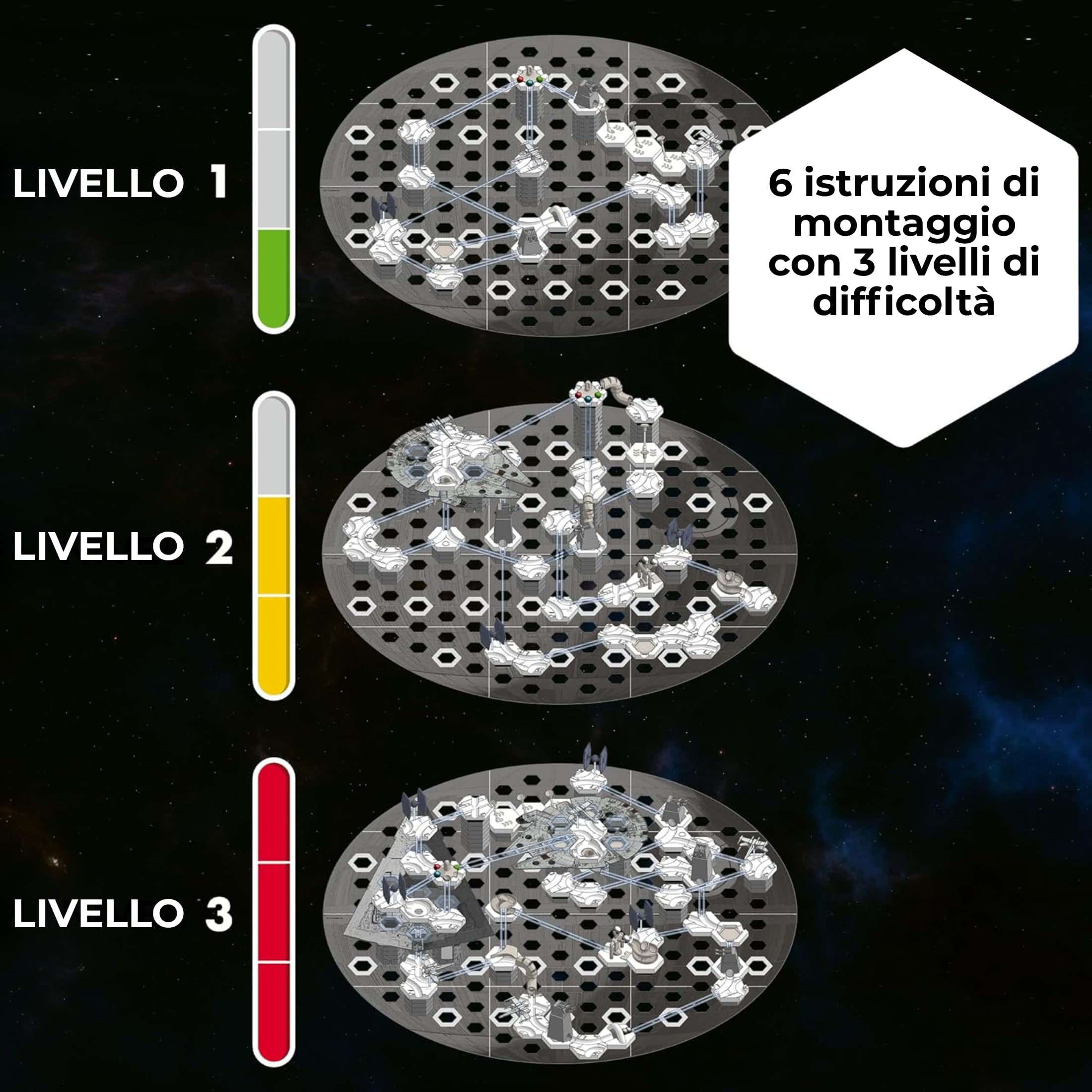 Ravensburger - Gravitrax Star Wars Deathstar | Pista Biglie Con 201 Pezzi | Rompicapo Bambini Con Le Biglie | Giochi Bambino 8 Anni Maschio | Giochi Per Bambini Compatibili Con Tutti I Gravitrax