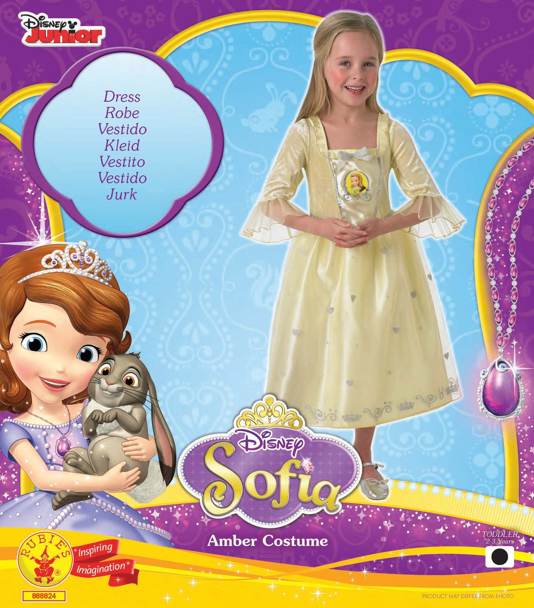 Rubie's Official Child's Disney Sofia The First Amber Costume - Toddler :  Amazon.co.uk: Outlet
