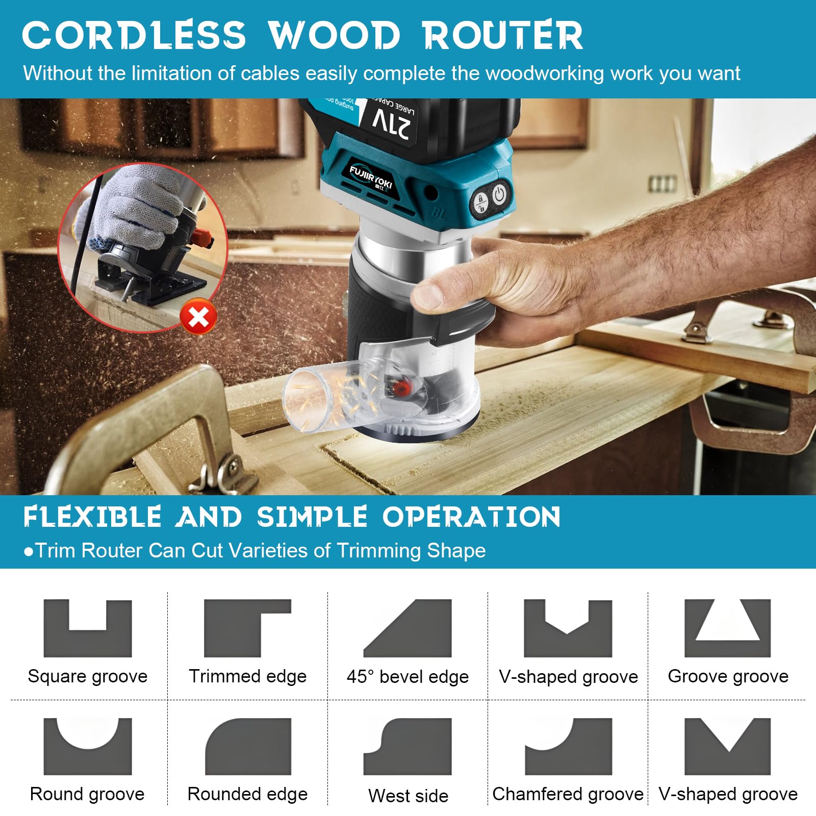 Akumulatorowa frezarka górnowrzecionowa kompatybilna z