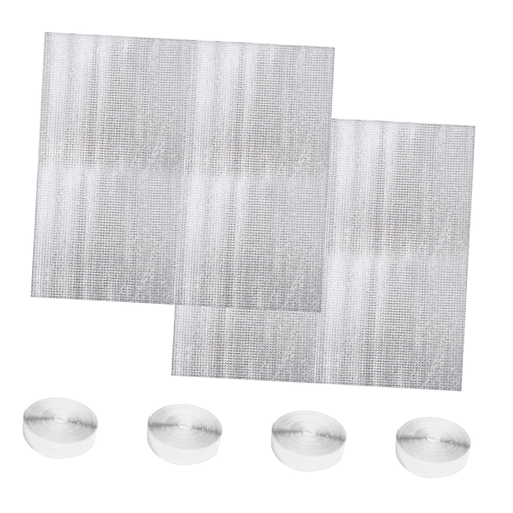2 Set Copertura Isolante in Alluminio per Ventilazione Soffitta Protezione Termica Resistente e Facile da Installare Adatta Ventole da Soffitta e Bocchette d Aria Argento