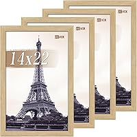 Vista 76 de VCK Paquete de 4 marcos para póster de 16 x 20 pulgadas, de madera maciza negra con veta de madera exclusiva, marco de galería de pared