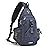 G4Free Canvas Sling Bag Crossbody Backpack with USB Charging Port & RFID Blocking, Hiking Daypack Chest Bag for Women Men(Dark Blue)