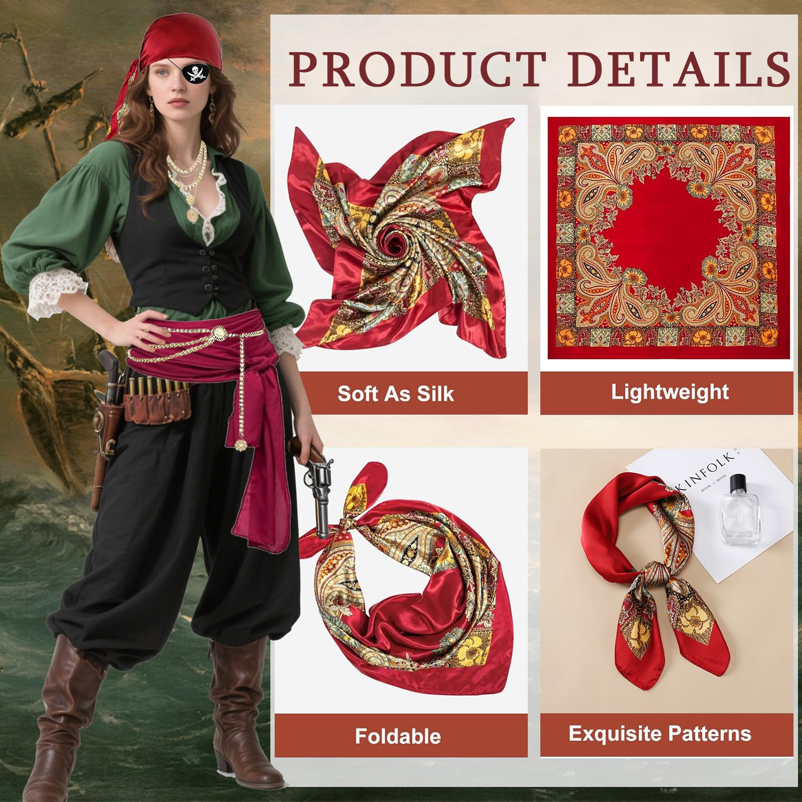 NVTEGR 5 Pcs Pirate Accessories Women - Image 3