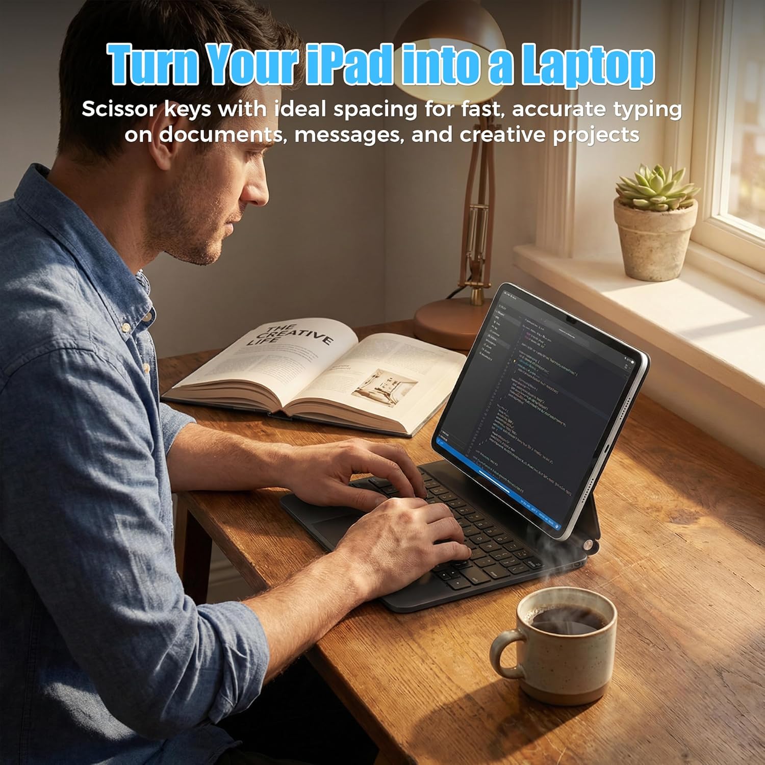 Magic Keyboard Case for iPad Pro 11" (4th/3rd/2nd/1st) Gen & iPad Air 11 inch (M4/M3/M2, 2026/2025/2024) & 10.9" Air 5th/4th Gen, Easy-Set Magnetic Stand, Trackpad Mouse, 7-Color Backlit