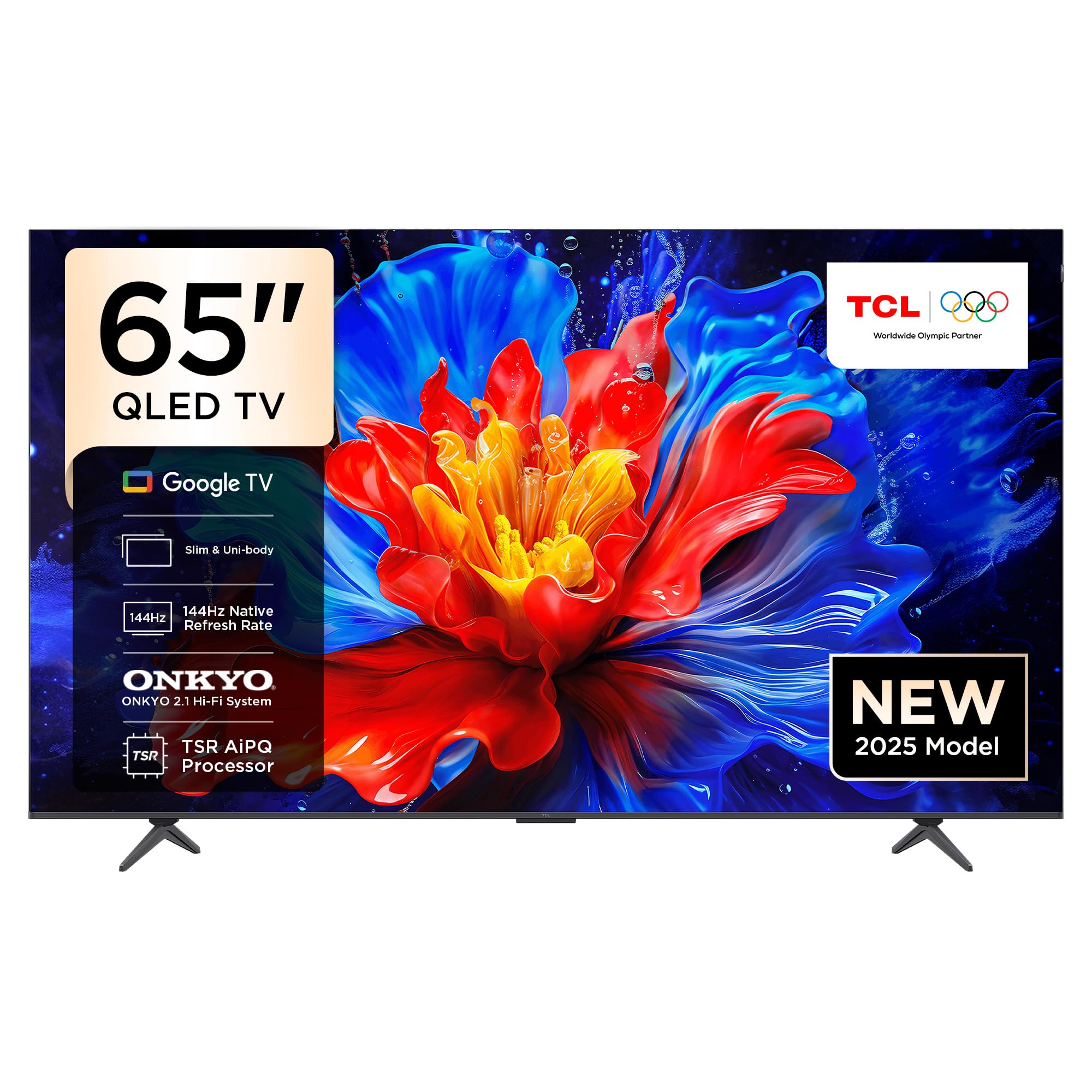 TCL 65P8K Television 65 Inch Smart TV 4K QLED Colorful Quantum