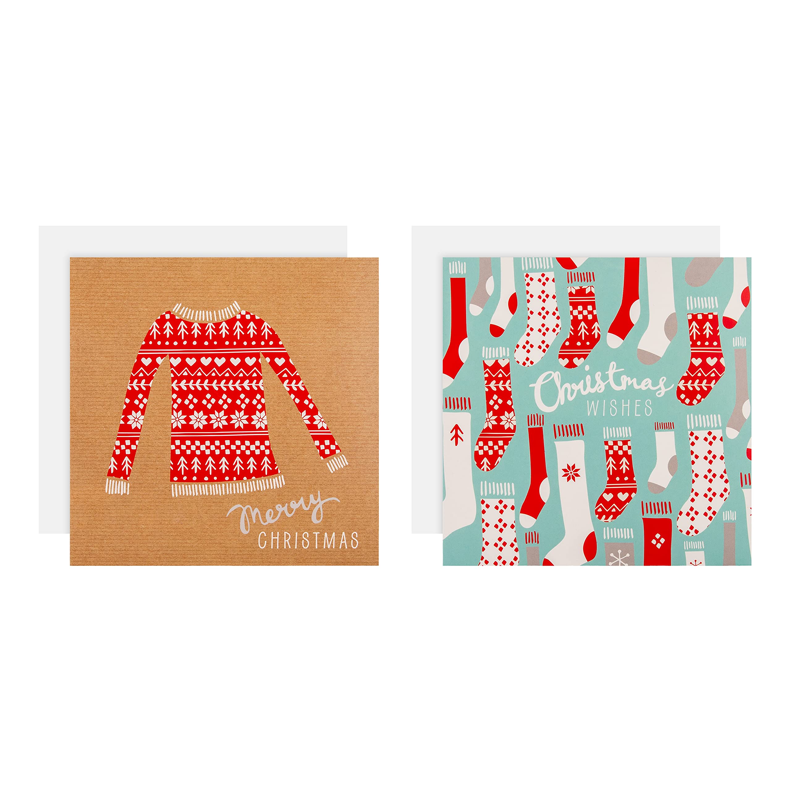 Hallmark Weihnachtskarten Multipack – 16 Karten, 2 Designs, Goldfolie, Für Wohltätigkeit