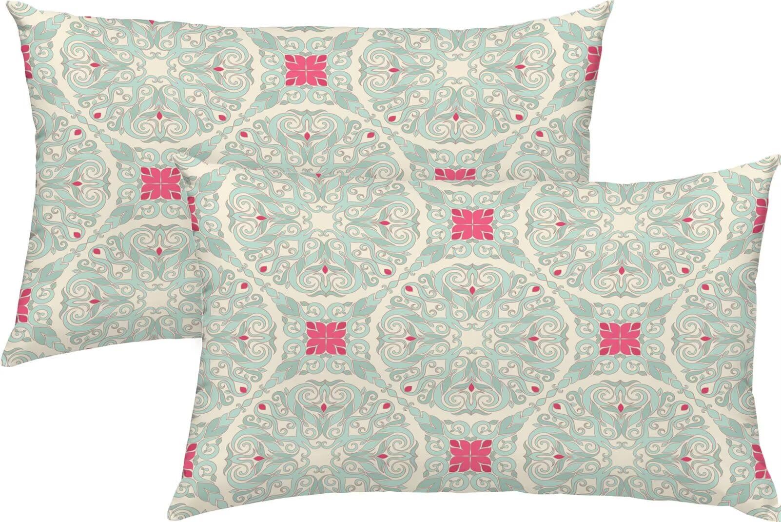 Poduszka outdoorowa retro geometria poszewka na poduszkę 60 x 80 cm