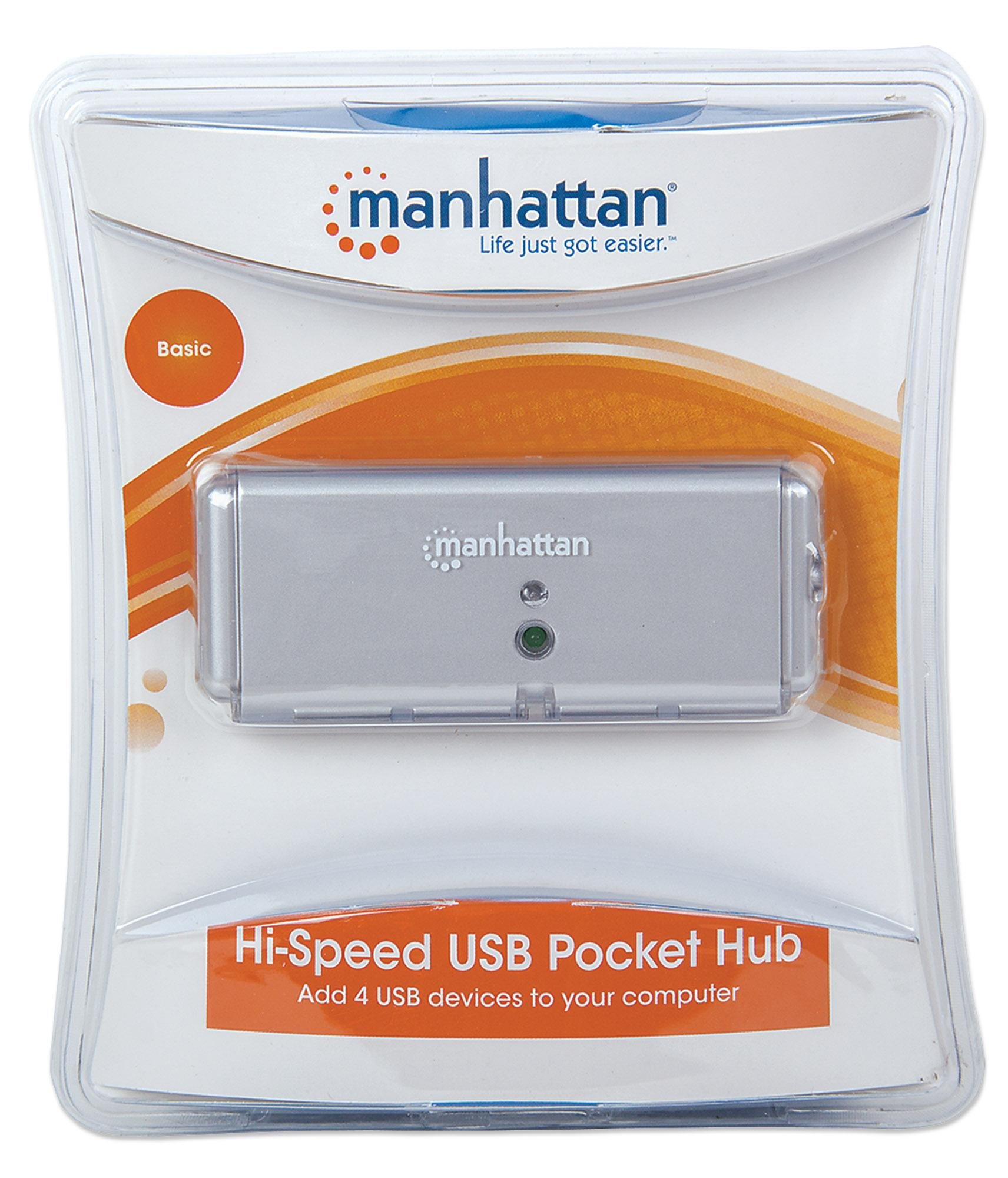 ゆゅ Amazon.com: Manhattan 4-Port Hi-Speed USB Pocket Hub - Silver