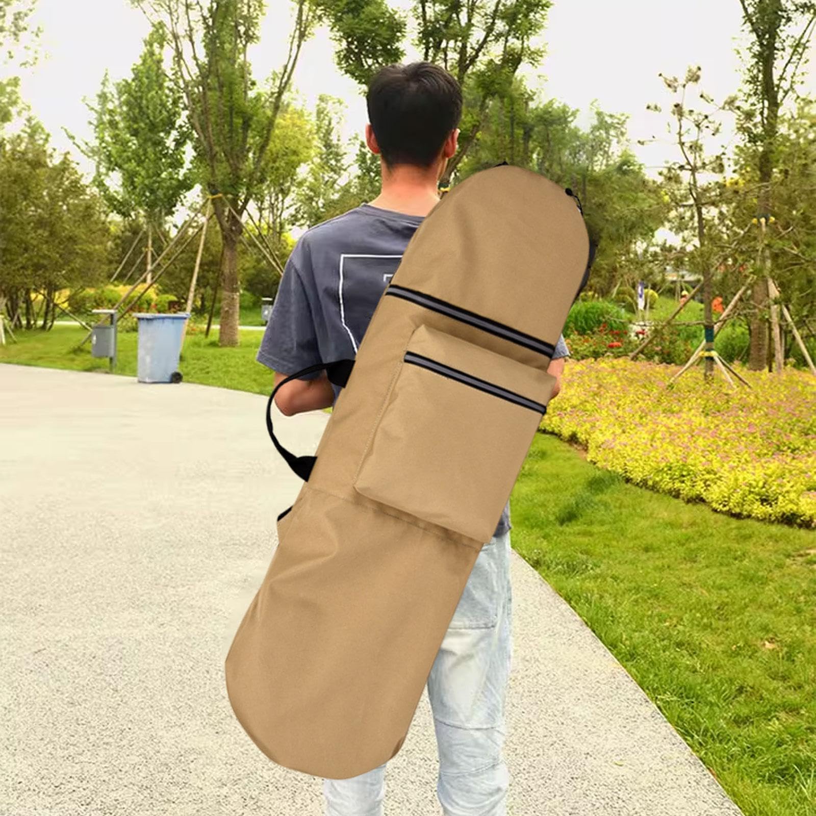 Fenteer Sac de Protection pour Skateboard Longboard Poche Résistante à l'eau en Oxford avec Bretelles Réglables Adapté Aux Planches Cruiser