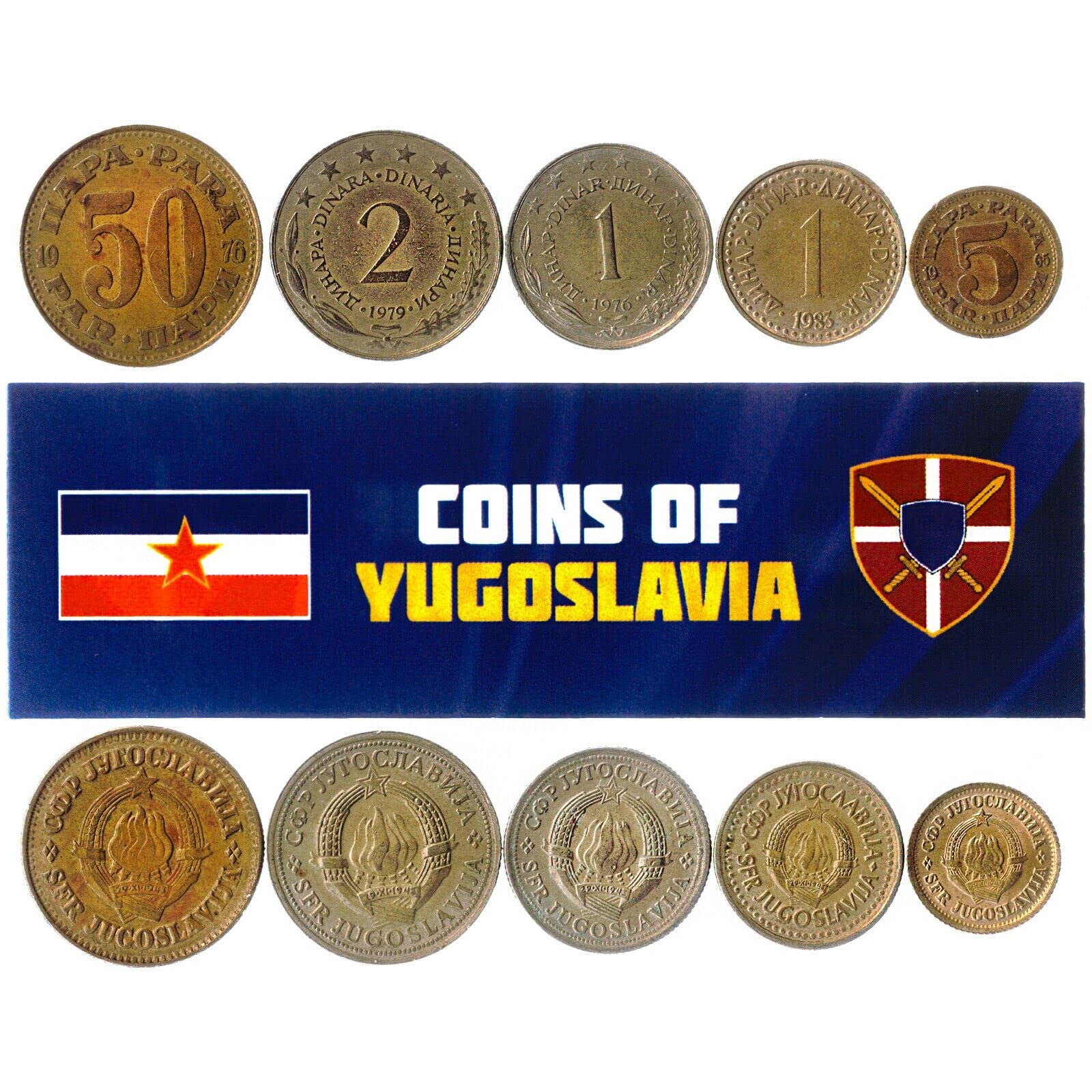 Yugoslavia 5 Mixed Coins