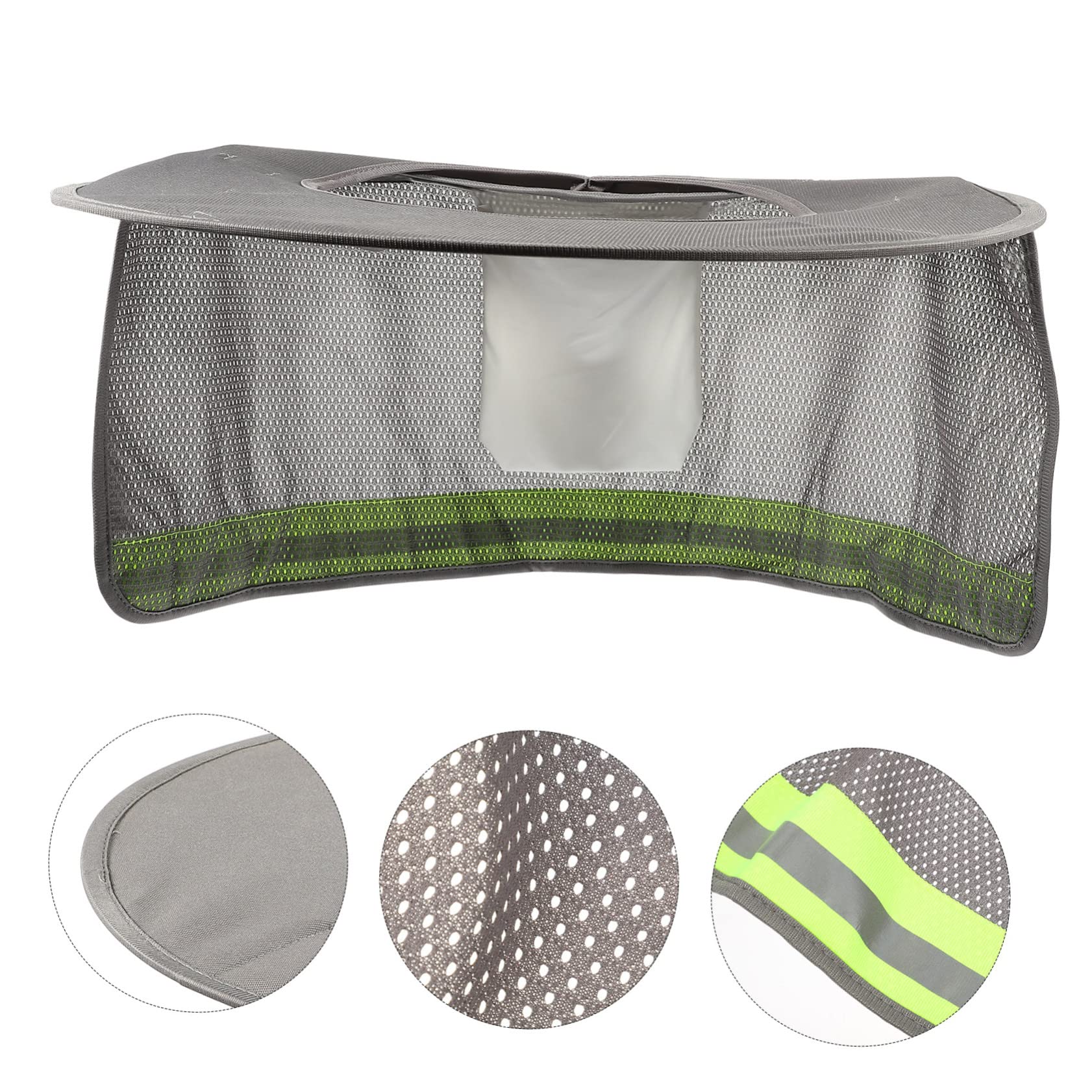 POPETPOP 6 Piezas Protector Solar para Cuello de Casco con Visera Accesorio Transpirable para Casco de Protección contra Rayos UV para Color Gris