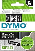 Vista 1 de Dymo Cinta de etiquetado estándar D1 0.472 in x 23.0 ft - Blanco sobre negro