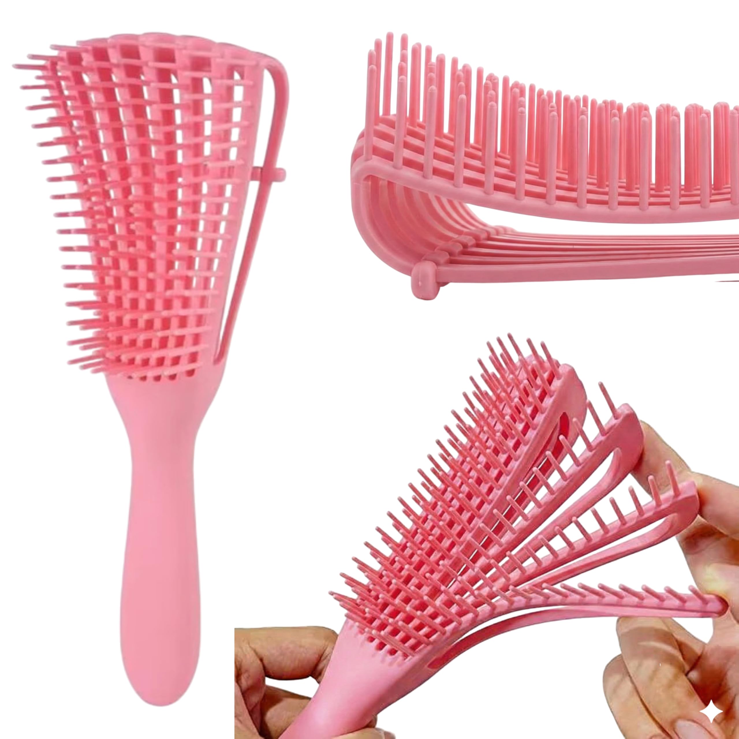 TEMPERIA Detangler Hair Brush for Women & Men - Tangle Teezer Detangle Wide Tooth Comb for Curly/Wavy Hairs - Shampoo Detangling Curl Styling Hairbrush, Premium & Ergonomic Design (CB136)-image-24