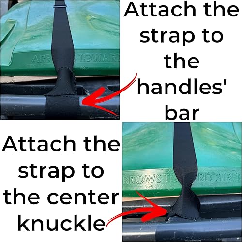 Miniatura 4 de Garbage Commander Correa de basura de alta calidad hecha en Estados Unidos, correa de seguridad ajustable para cubo de basura, material resistente,