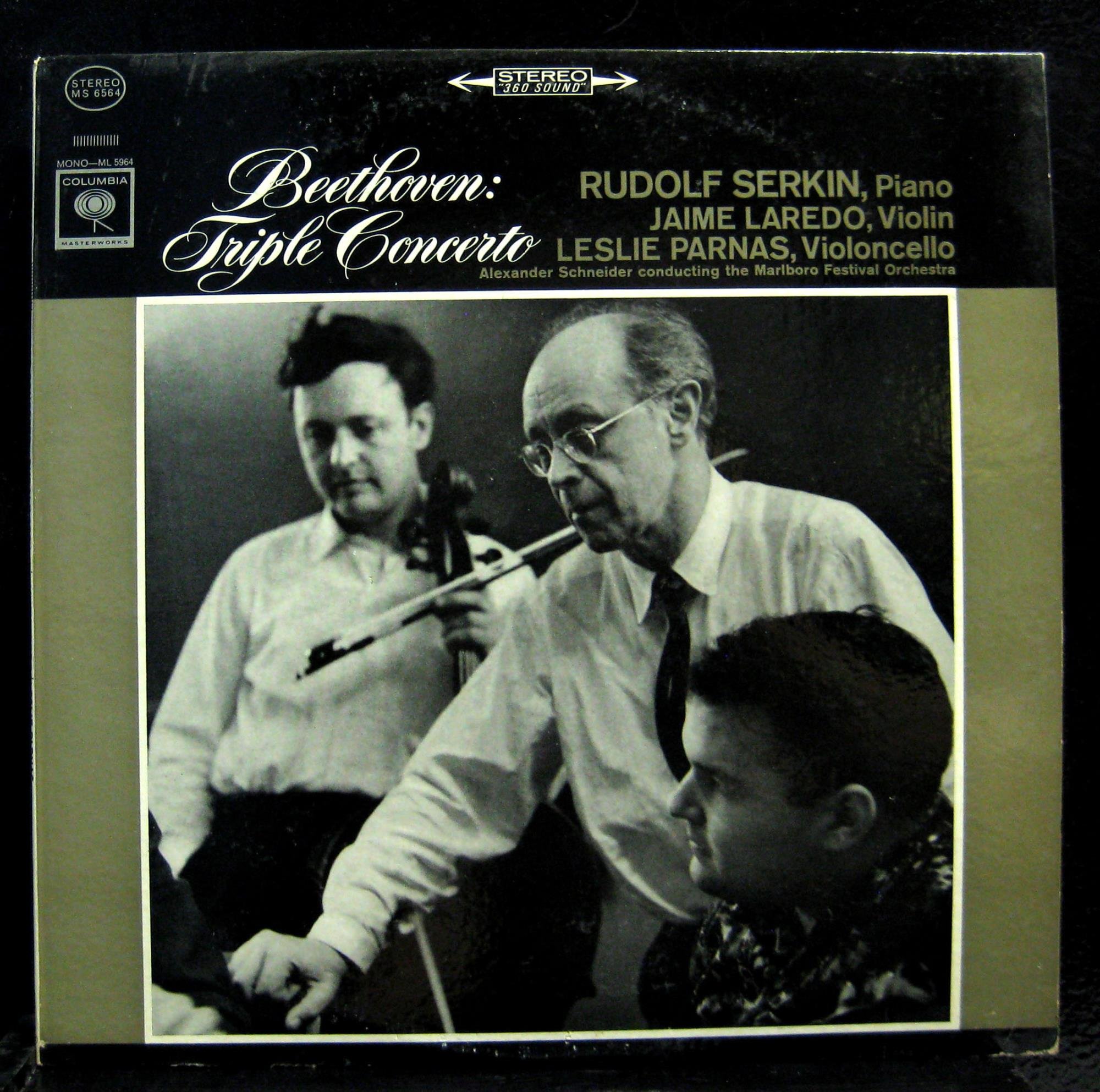 Rudolf Serkin Jaime Laredo Leslie Parnas Beethoven Triple Concerto vinyl record