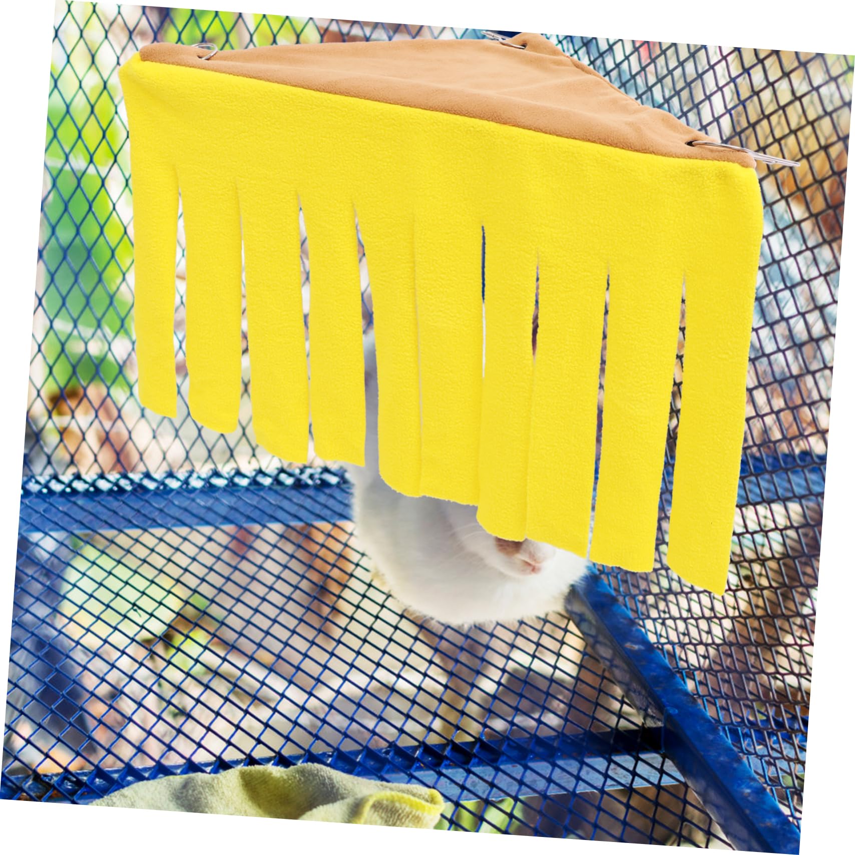DOITOOL 3stücke Hängende Haustier-hängematte Für Kleintiere Doppellagiges Schlafbett Aus Weichem Material Geeignet Für Papageien Hamster Und Frettchen Kaffee Und Gelb Platzsparend Und
