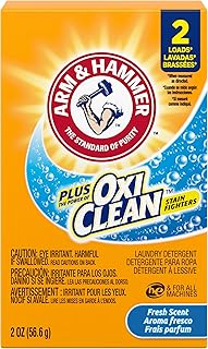 Arm & Hammer plus OxiClean Powder Laundry Detergent Professional, Fresh Scent, Coin Vend 2 oz., 2 Loads, (Case of 156)
