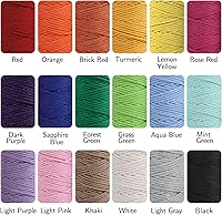 Vista 2 de PHUNTTEK Cordón de macramé de 0.079 in x 590 yardas, 18 rollos de cuerda de algodón natural, 3 soportes de cuerda de yute, cuerda suave, hilos