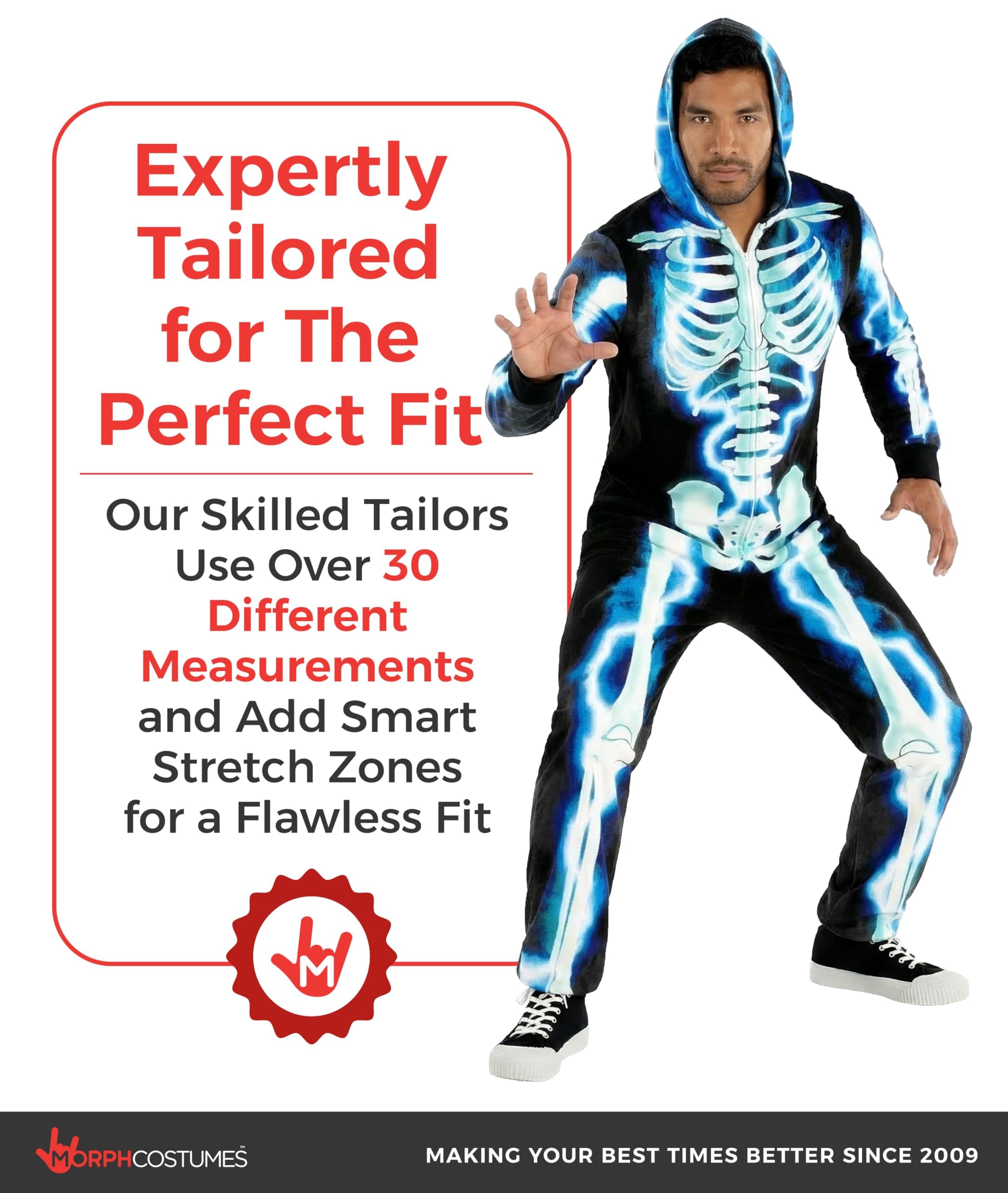 Morph Disfraz Esqueleto Hombre, Disfraz Halloween Hombre