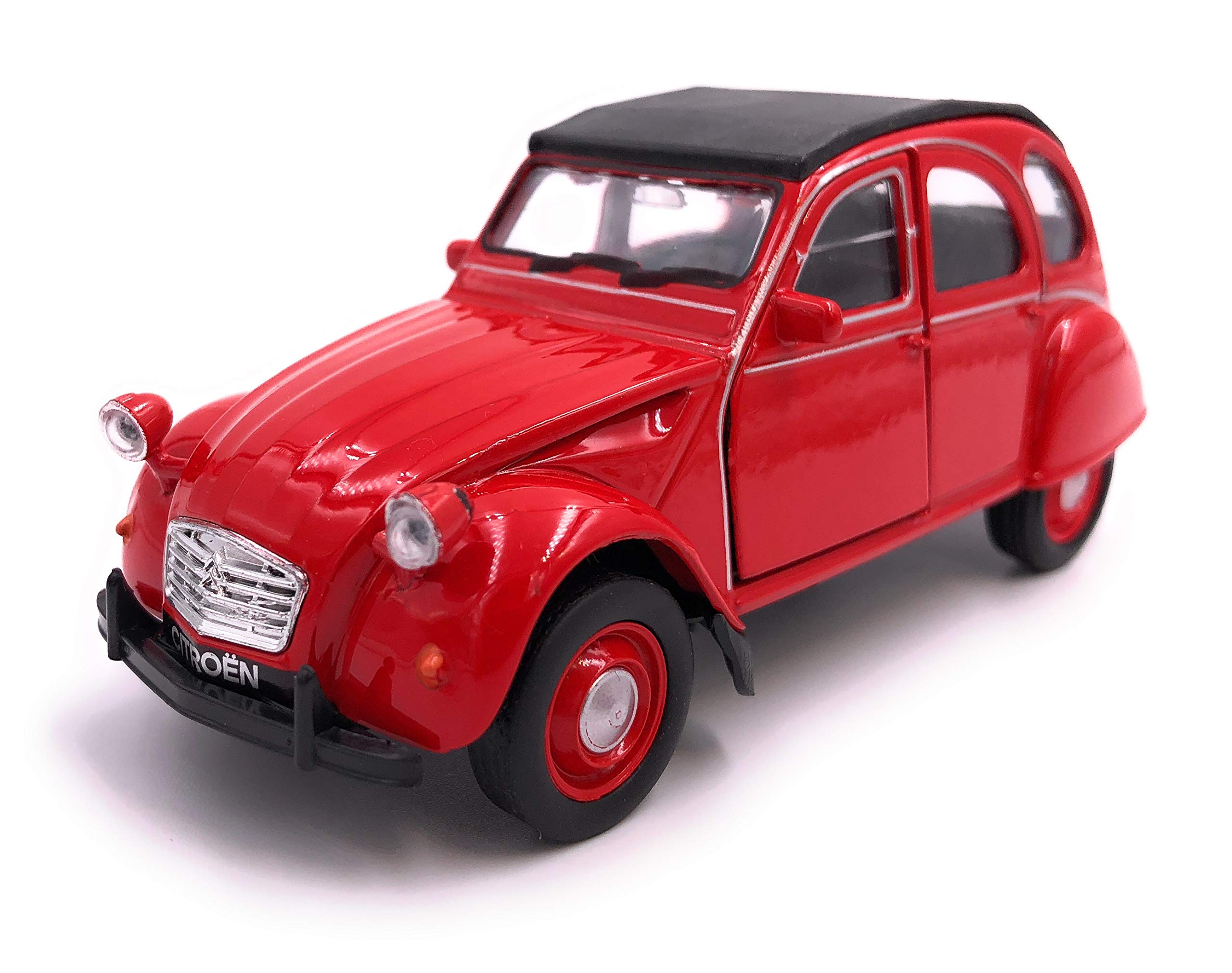 H-CustomsWelly 2CV Convertible Model Car Auto LICENSED PRODUCT 1: 34-1: 39 Red to
