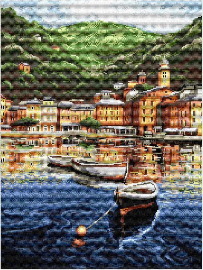 OWN4B Kreuzstich Set 'Meer In Einer Flasche' - Vorgedruckt 11CT 54x38cm