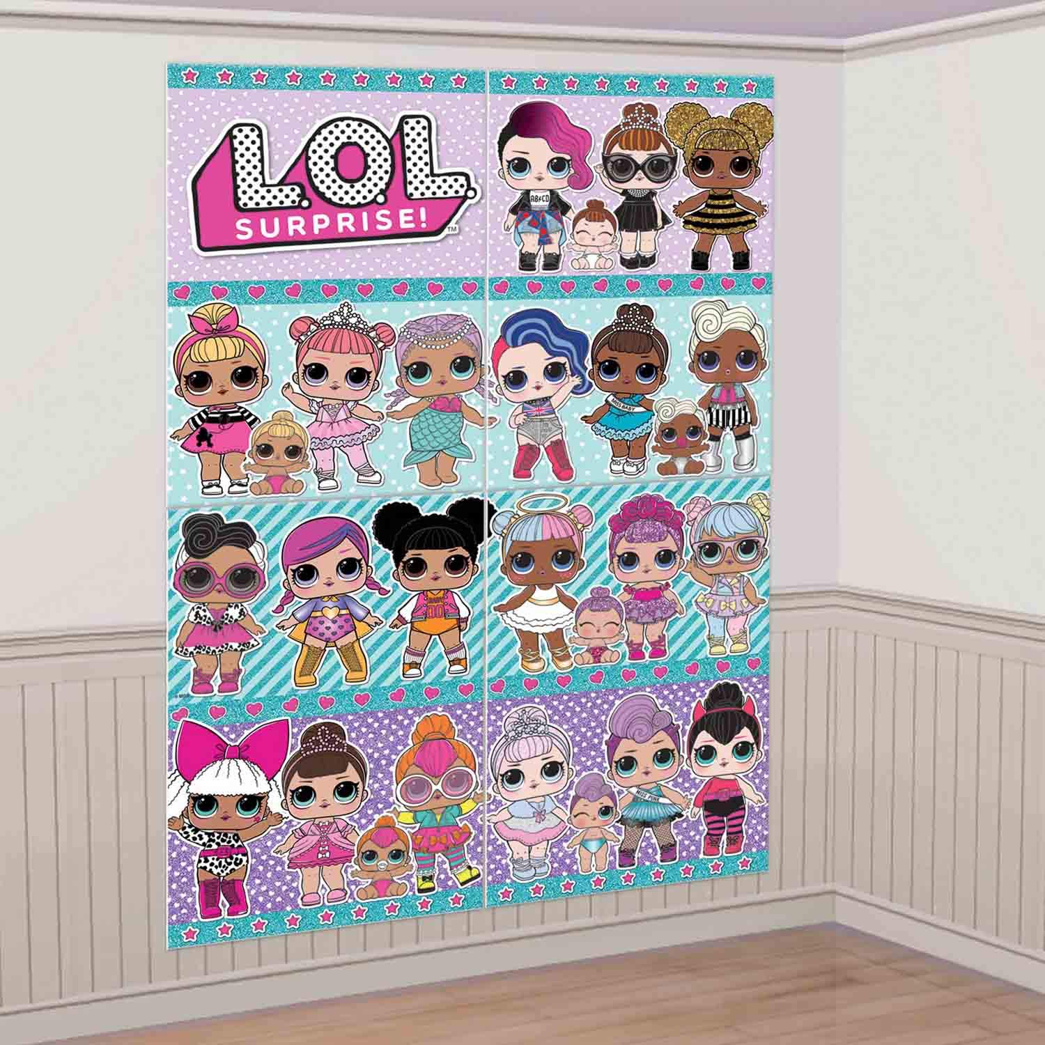 LOL Character Photobooth Scene Setter with Props Set - 16 pcs., Multicolor, One Size