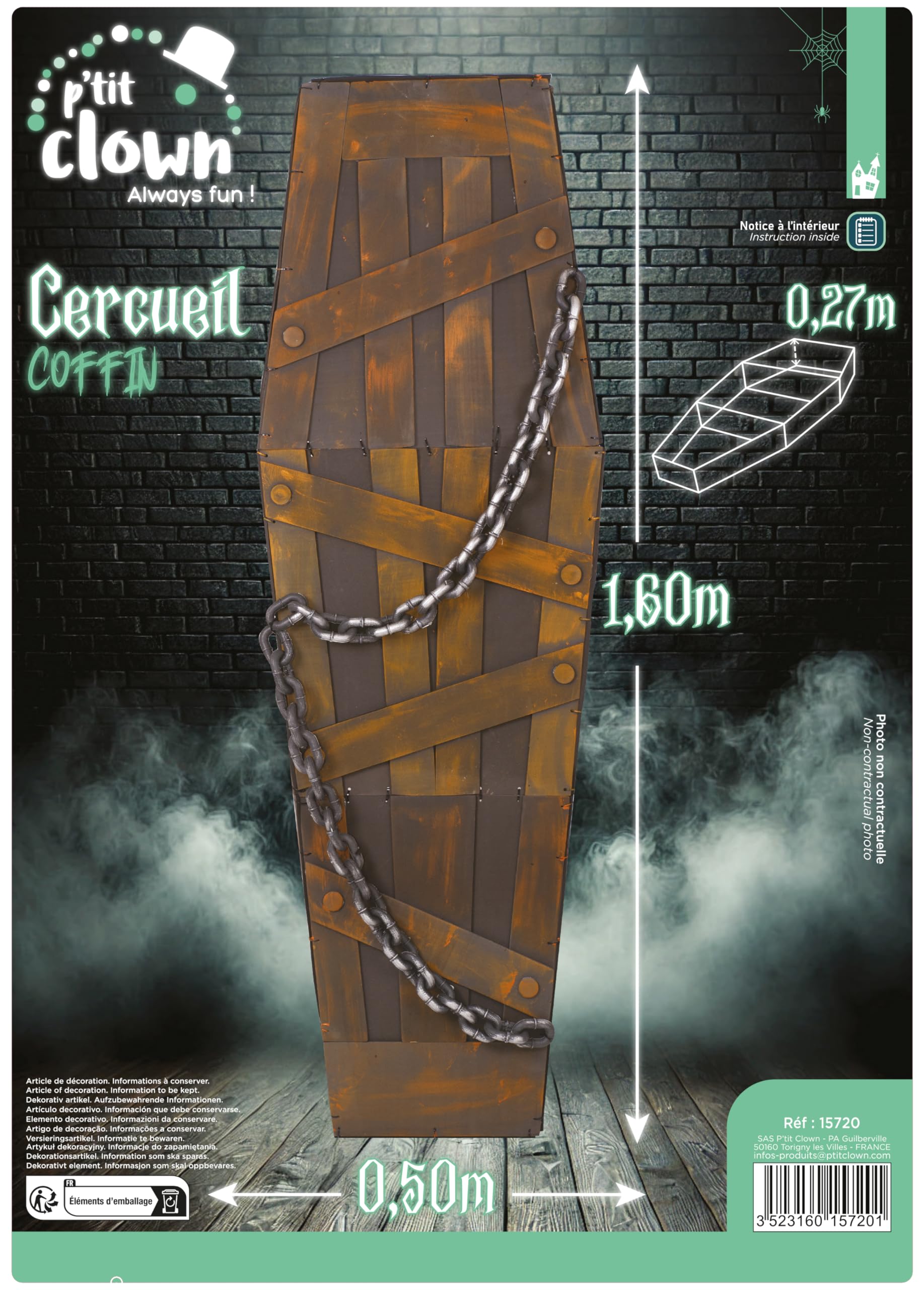 Cercueil - 160 cm PtitClown