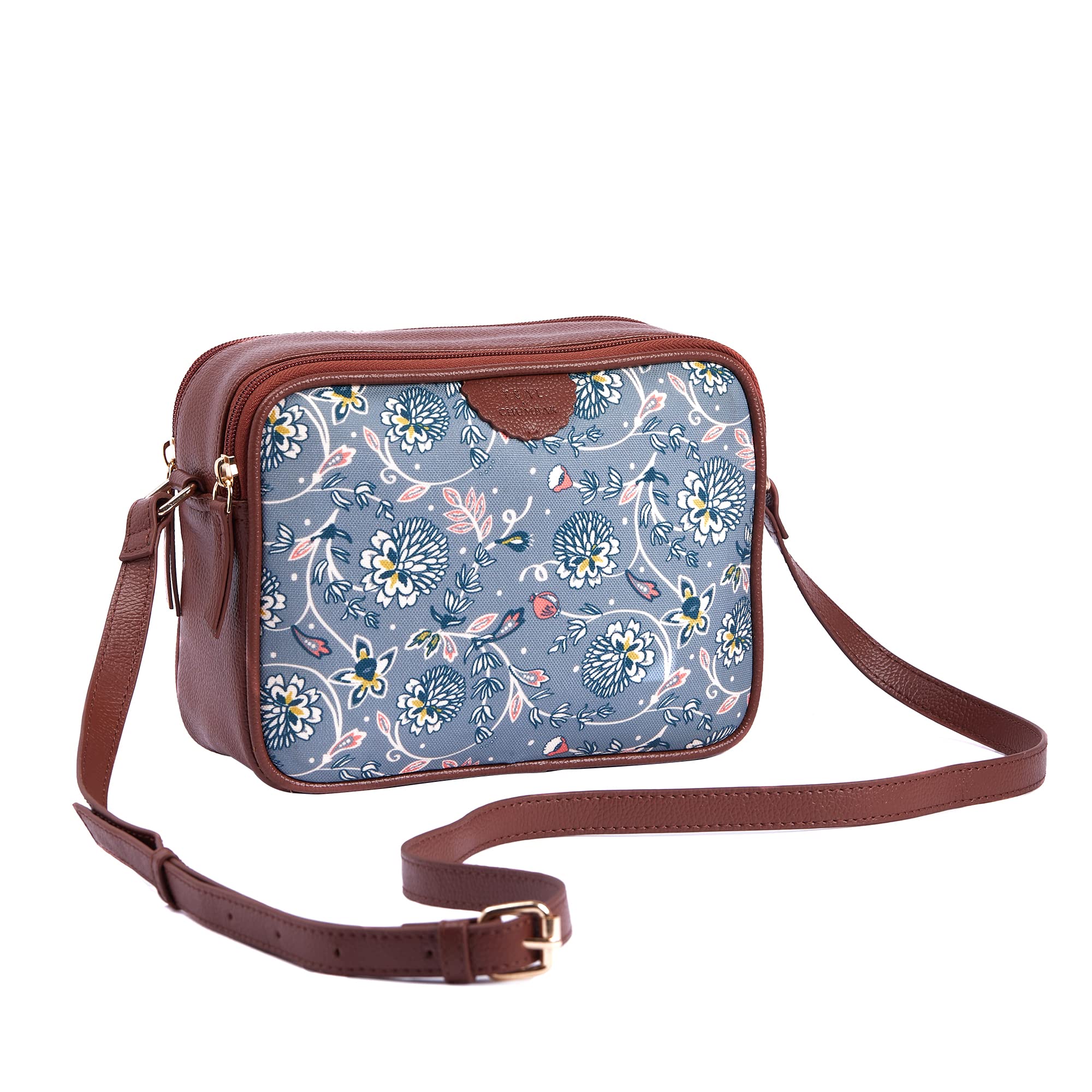 TEAL BY CHUMBAK Crossbody Sling Bag for Women | Stylish Printed Canvas Box Sling bag | Multipurpose Daily use Bag for Office/College/Travel (B0BWK7593B) Amazon Price History, Amazon Price Tracker