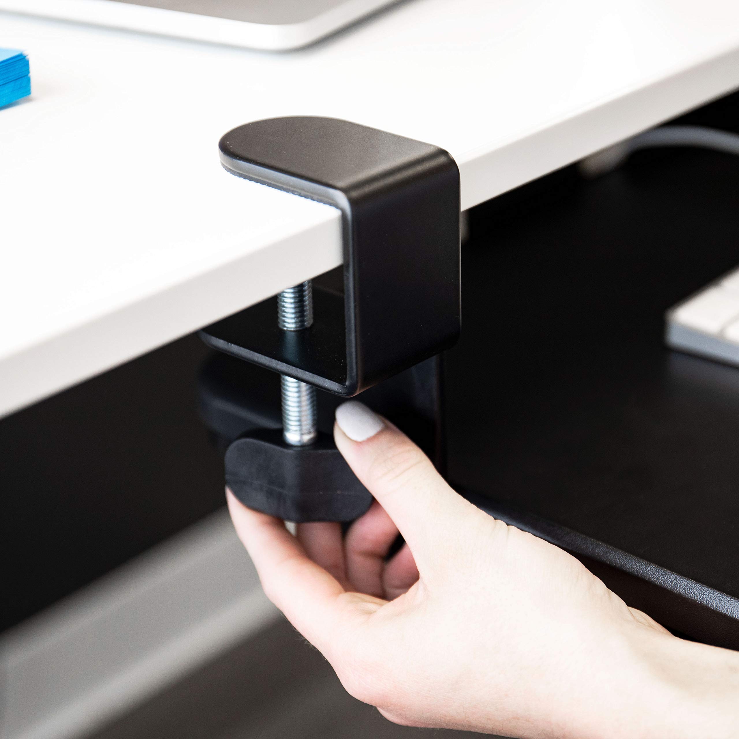 TechOrbits Keyboard Tray Under Desk 27" Clamp On Keyboard Drawer