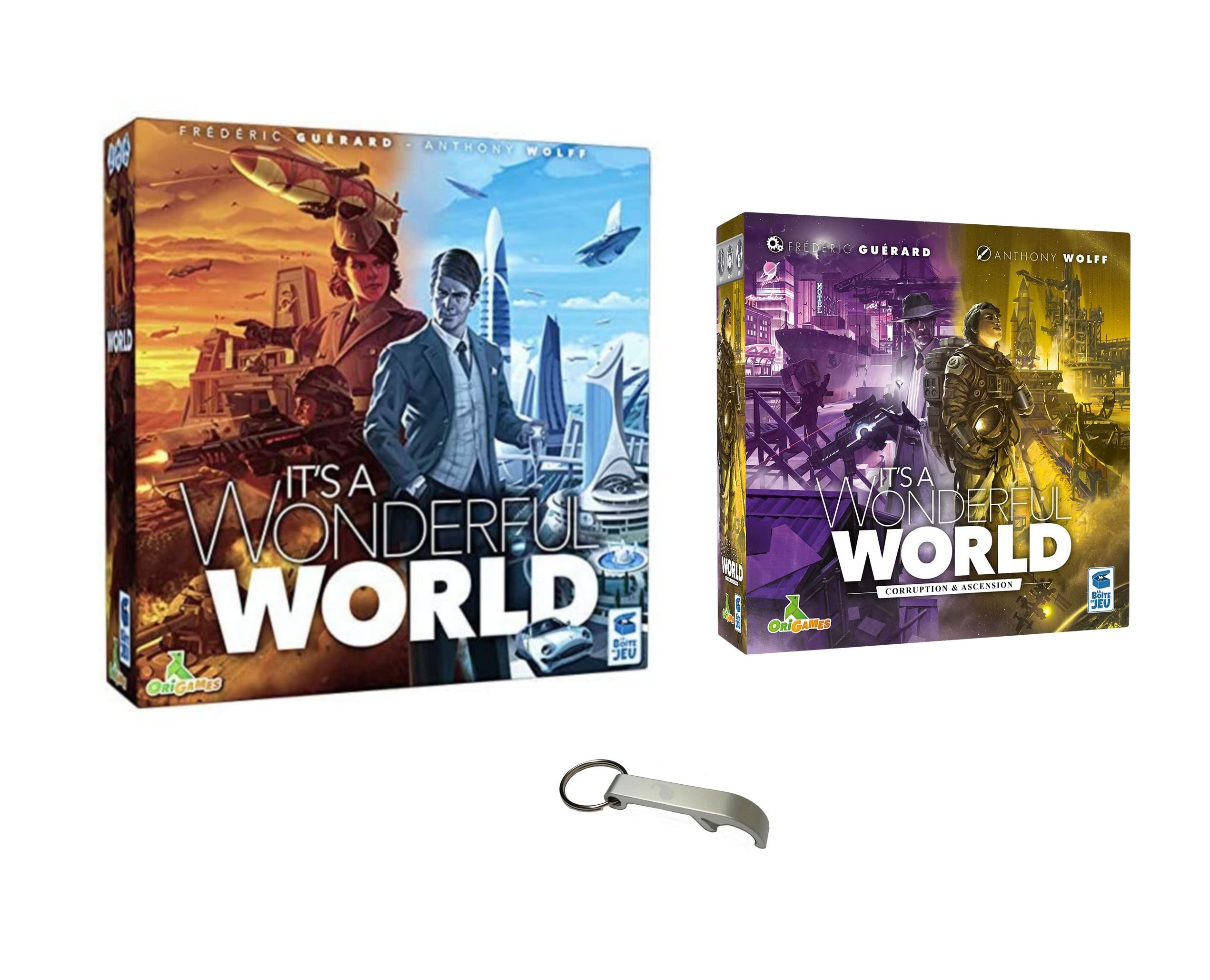 It's A Wonderful World Set + Corruption and Ascension Expansion + 1 Blumie Bottle Opener (Base Set + Corruption)