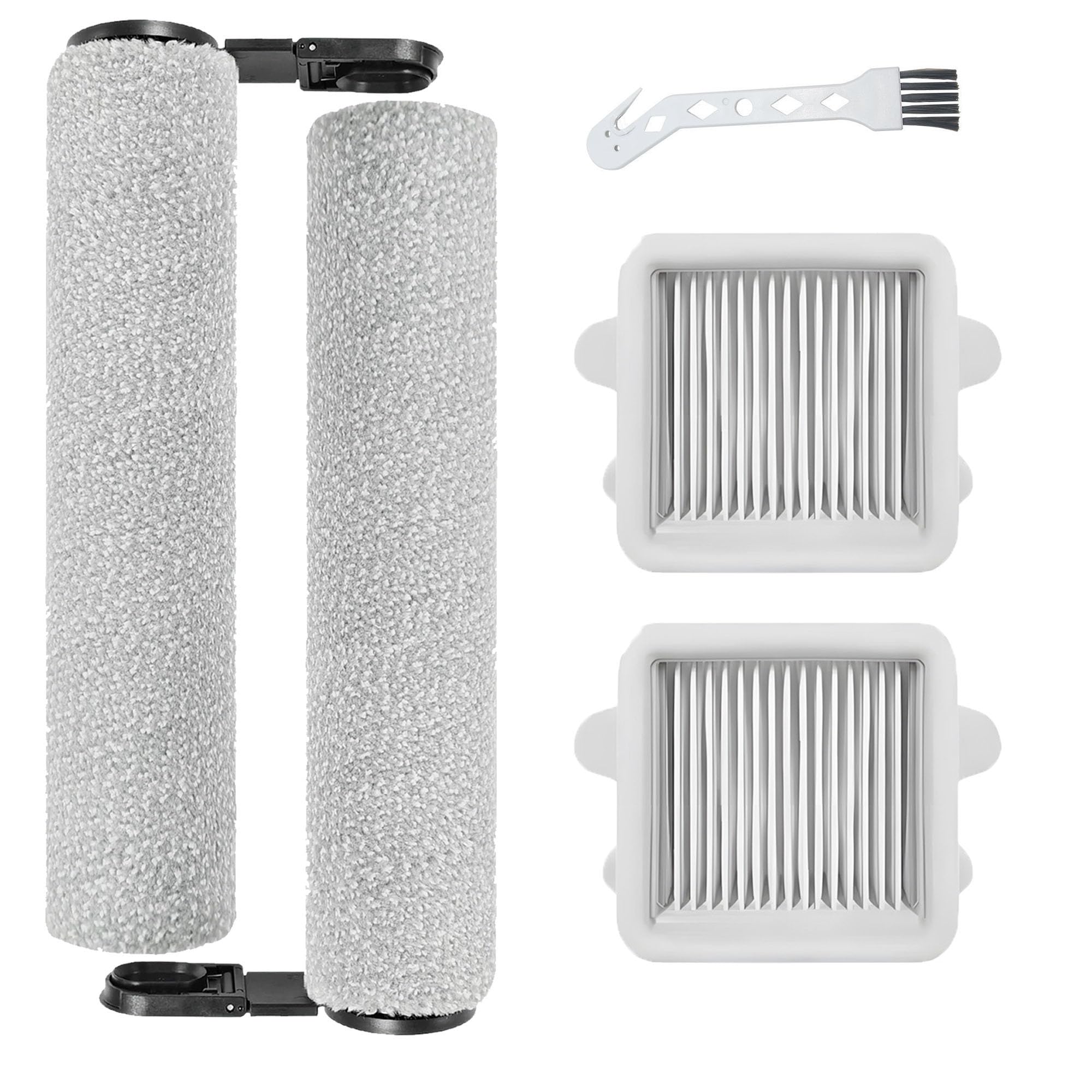 Rinakou Hepa Filter Replacement and Roller Brush Accessories Compatible With Roborock F25 Series F25 F25 Ace F25 Alt F25 GT Wet Dry Vacuum Cleaner,2