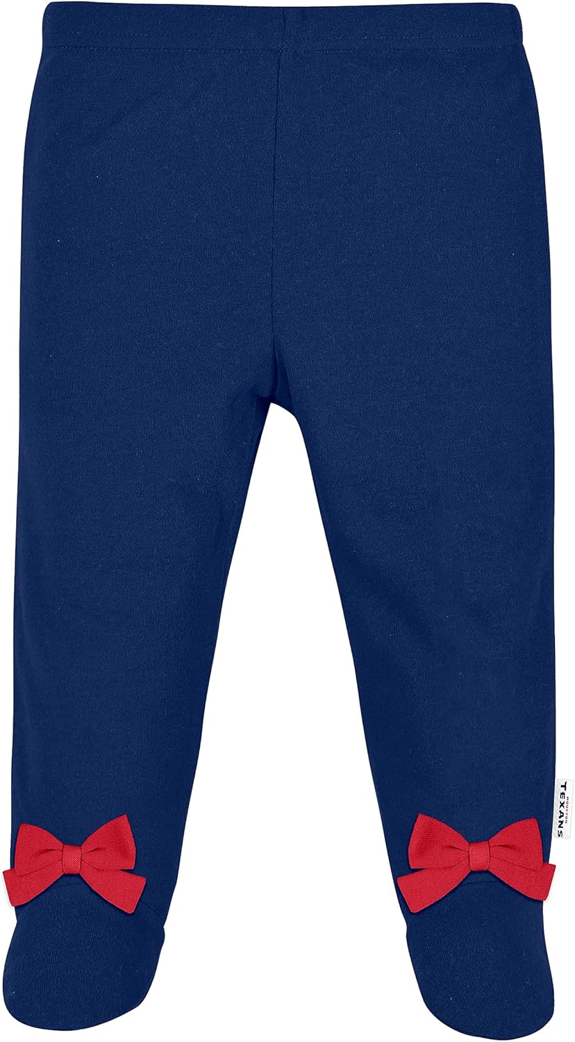 Gerber NFL baby girls 3 Pack Bodysuit Registry Gift Set Footed Pant and Cap - Image 3