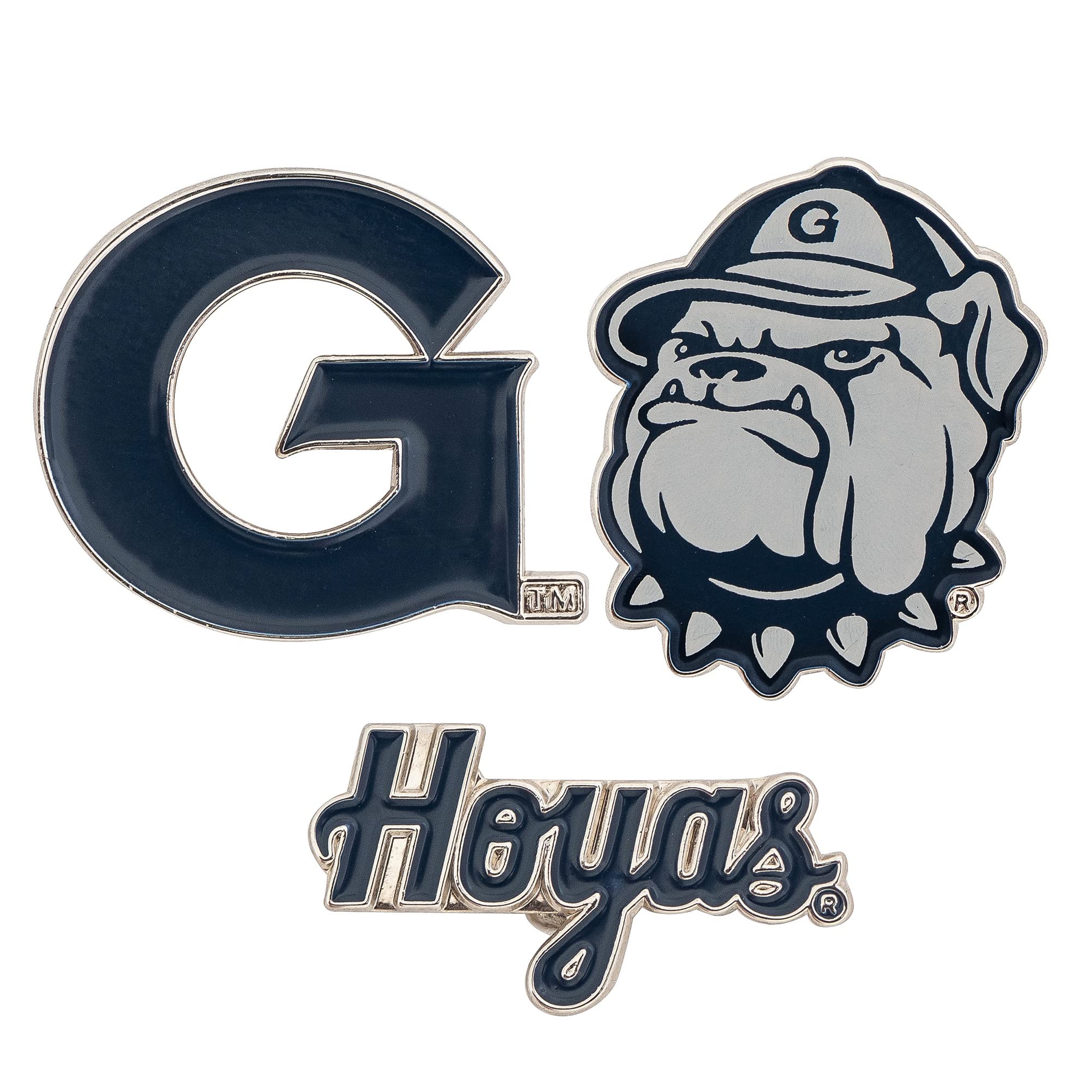 Desert Cactus Georgetown University Lapel Pins Hoyas GU Logo Enamel Made of Metal (Pin Set)