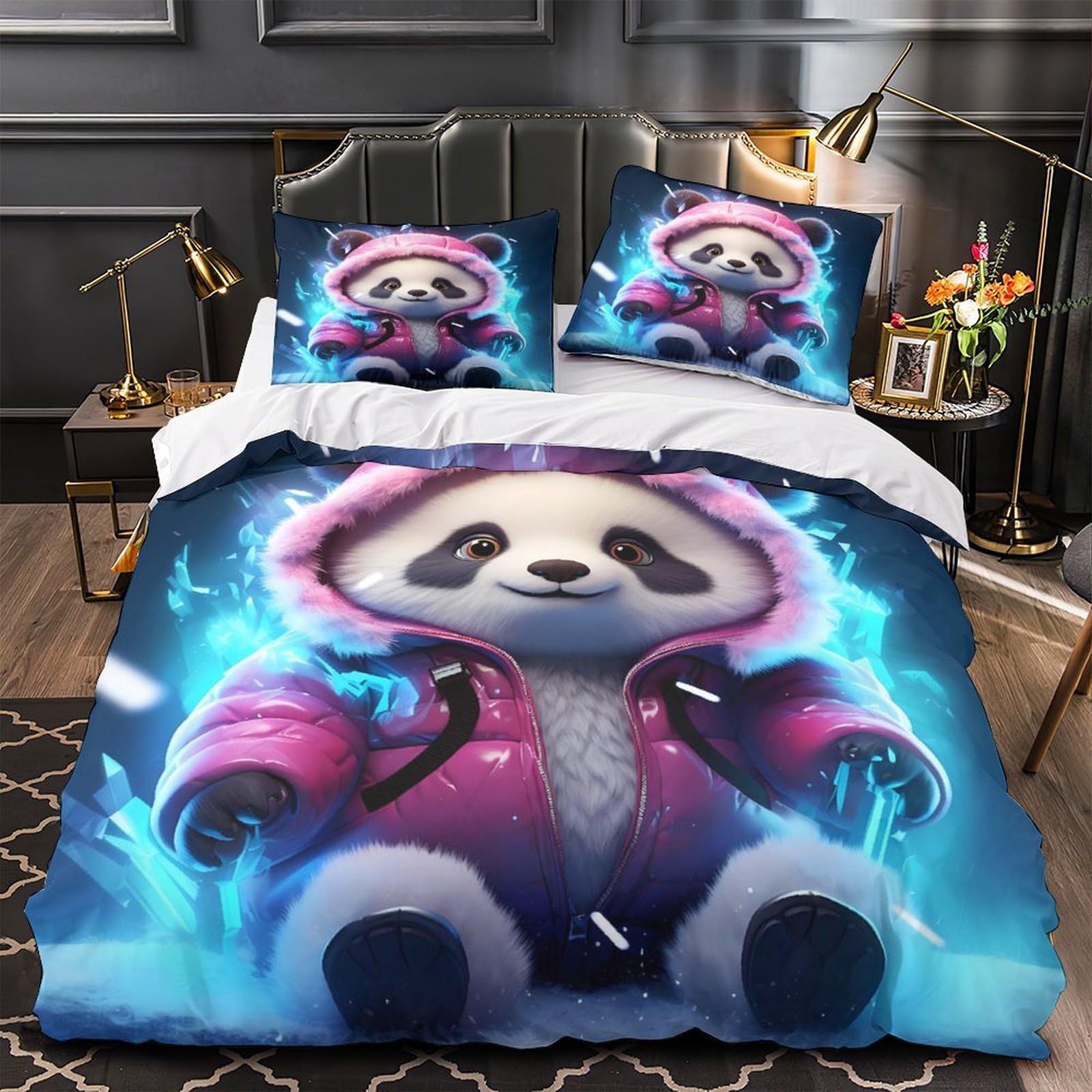 Housse de couette souris 260x220 parure de lit microfibre grand lit adolescent