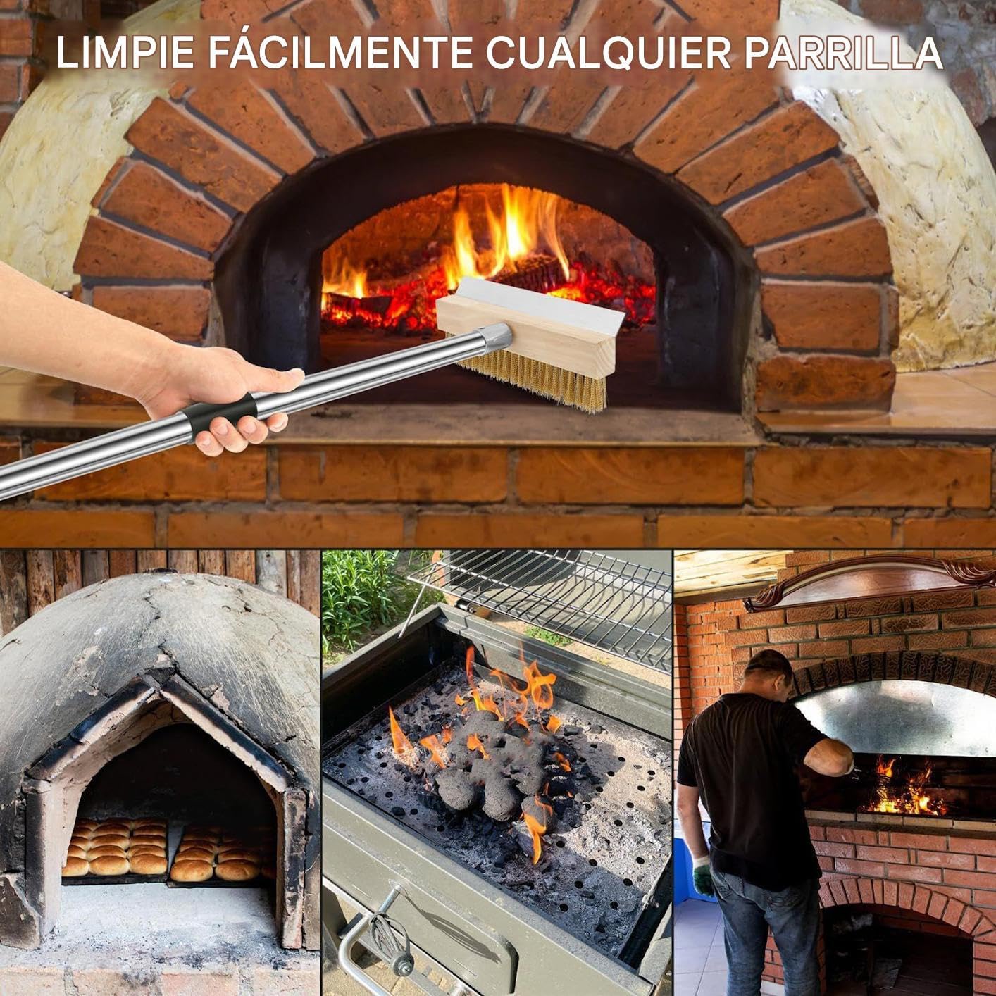 Nettoyeur de pierre à pizza Outil de nettoyage barbecue grill