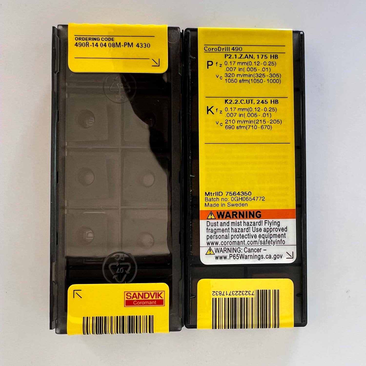 490R-140408M-PM 4330 Carbide Blades Pack of 10