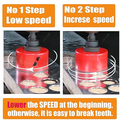 Miniatura 5 de Cortador de sierra de agujero bimetálico HSS de 6 pulgadas de profundidad con eje de alta resistencia para sierra, profundidad de corte de 2.1