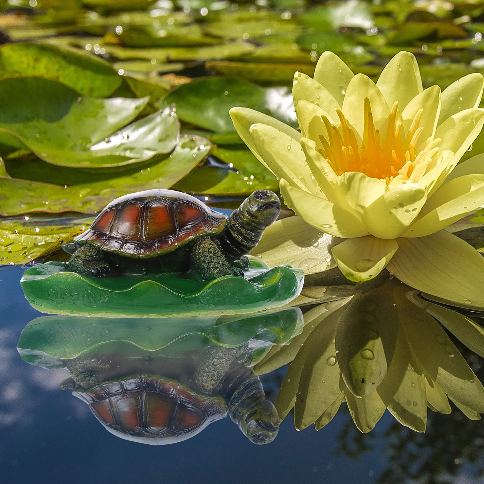 1pezzi Statuetta Galleggiante Per Decorazione Da Giardino Simulazione Per Fontane e Laghetti Ornamento Per Piscina e Pesci Decorazione Naturale e Realistica