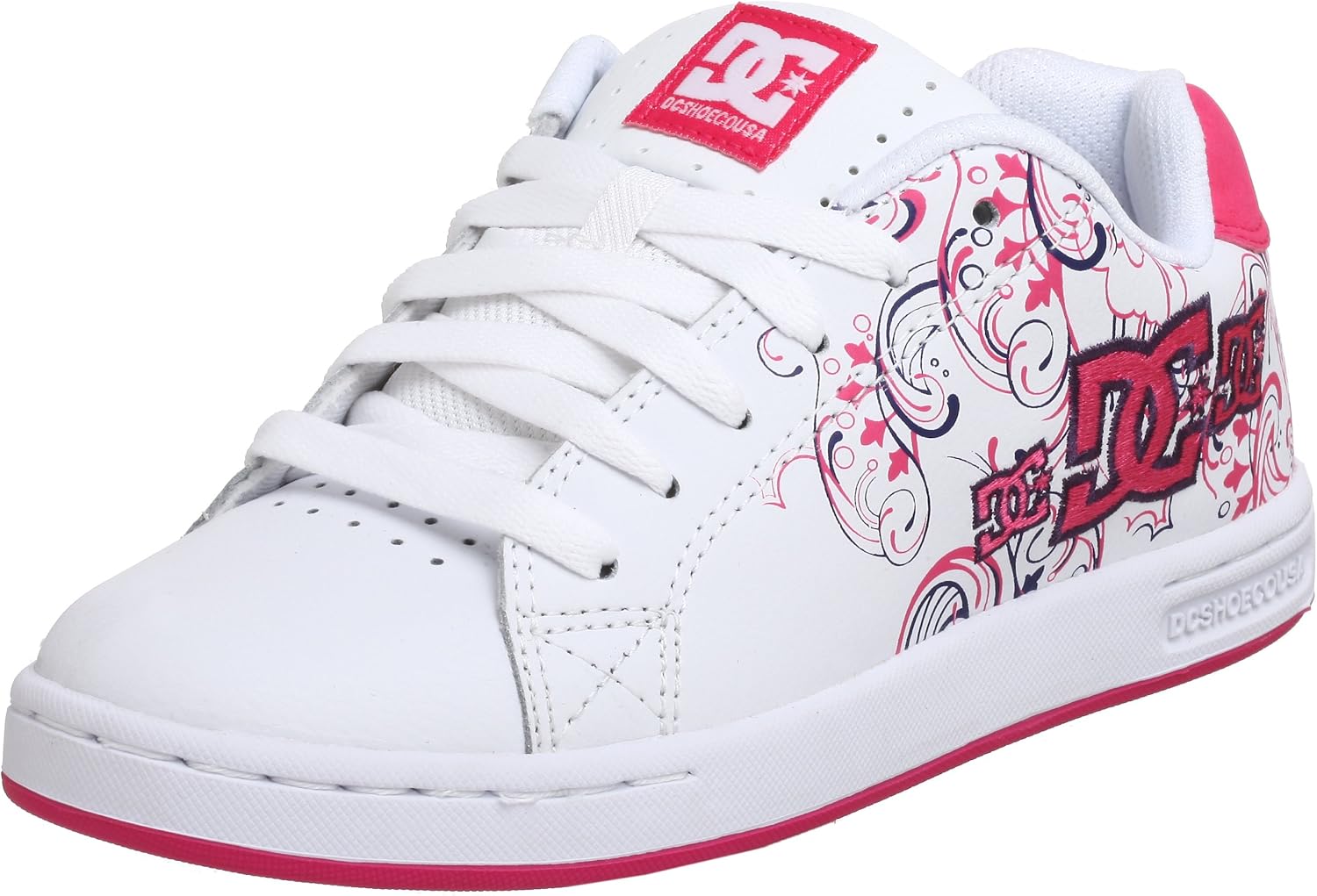 DC Women's Pixie 3 Sneaker,White/C. Pink/White,7.5 M: Buy Online at ...