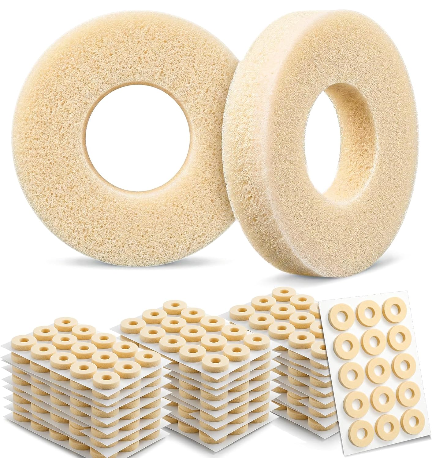 60Pcs Donut Pads for Feet, Soft Callus Cushions for Feet, Foot Callus Pads for Corn & Callus Daily Care, Unisex Foot Comfort Pads